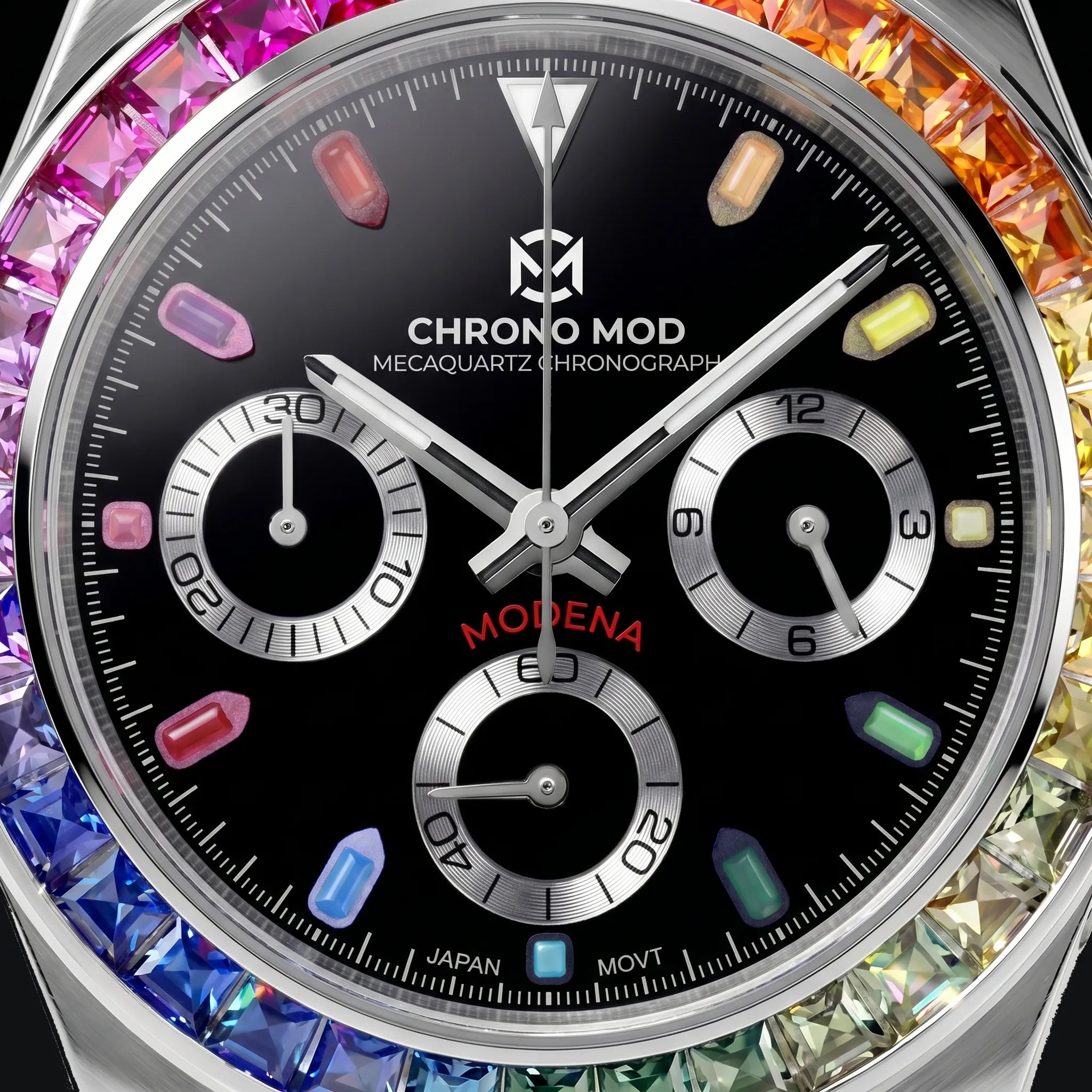 Chrono Mod Modena rainbow cadran-macro