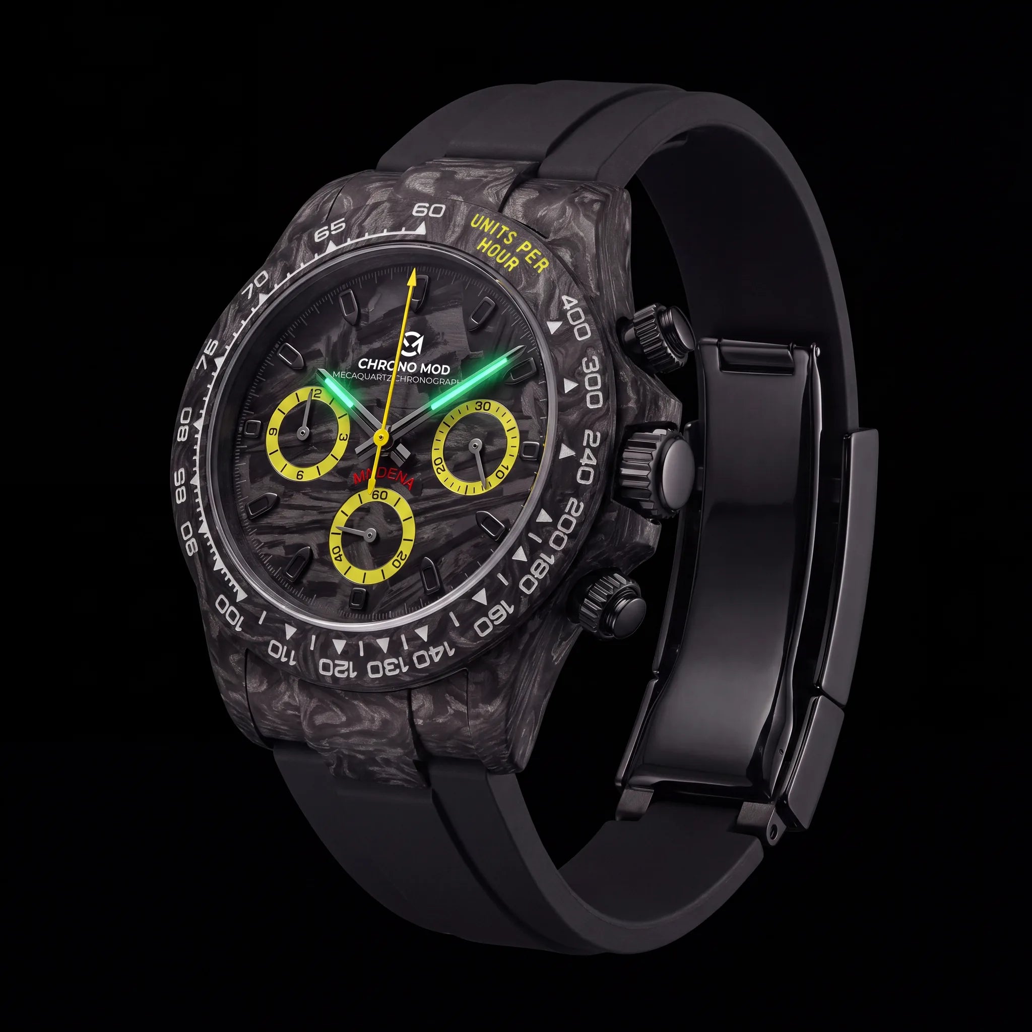 Chrono Mod Modena Carbon Yellow lume nuit
