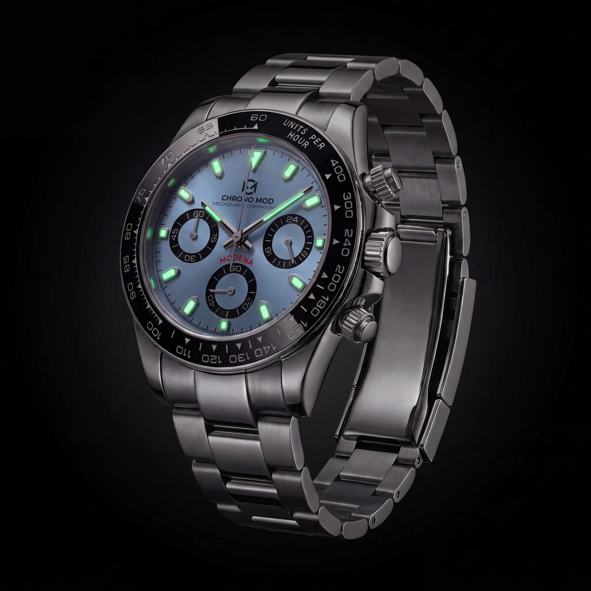 Chrono Mod Modena ice-blue lume-nuit