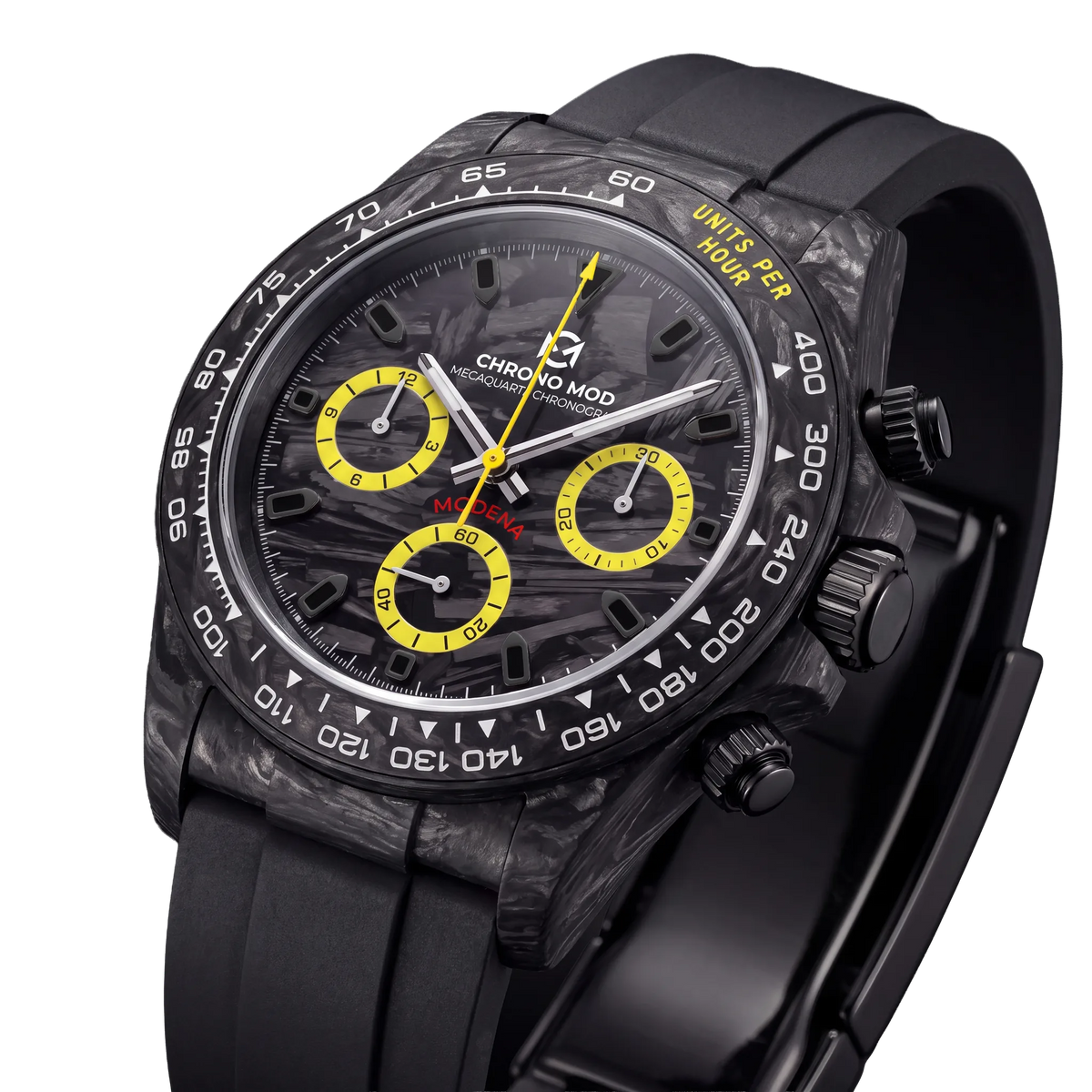 Chrono Mod Modena Carbon Yellow profil (premium components)