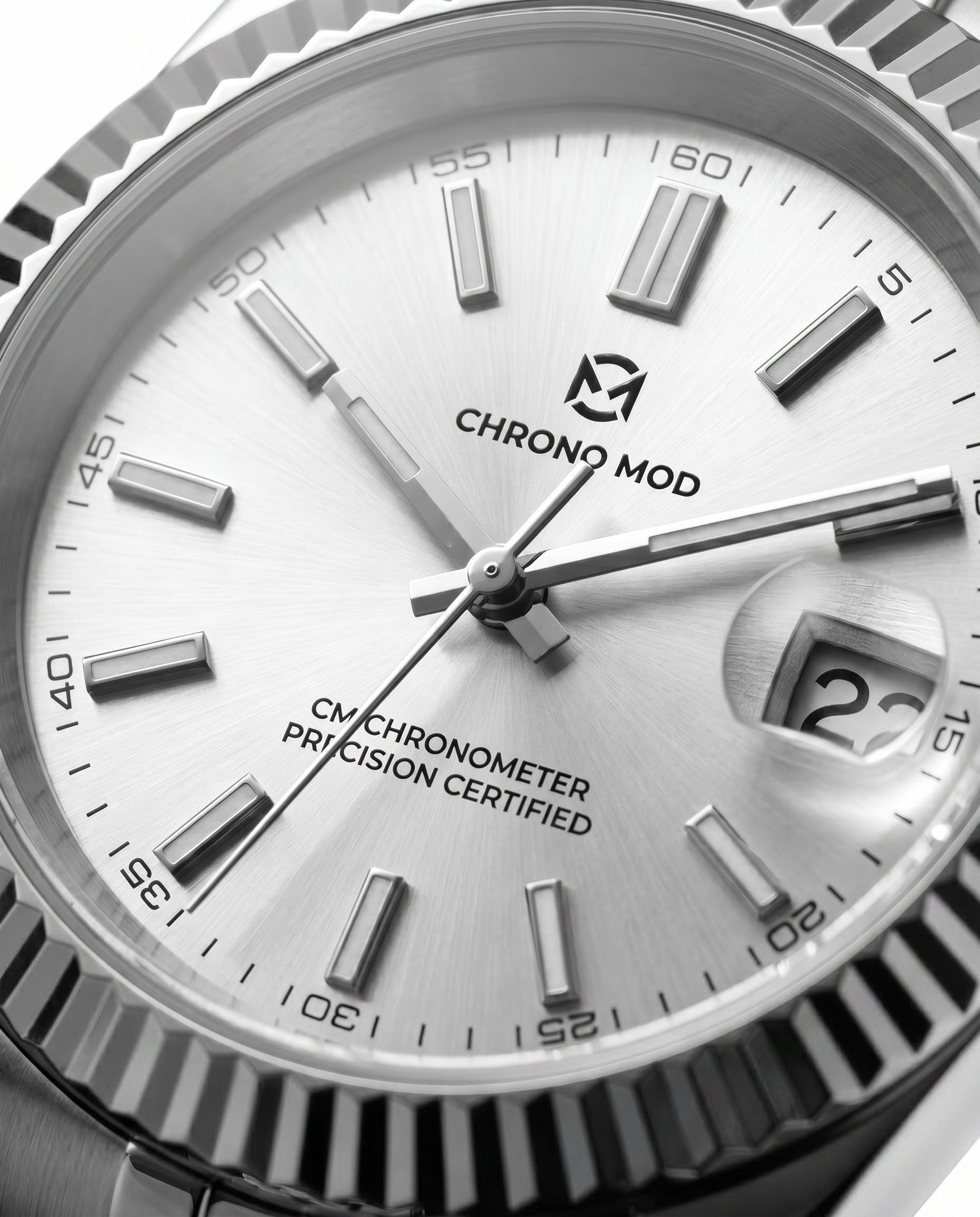 story dial white - Classic Date White Sunburst