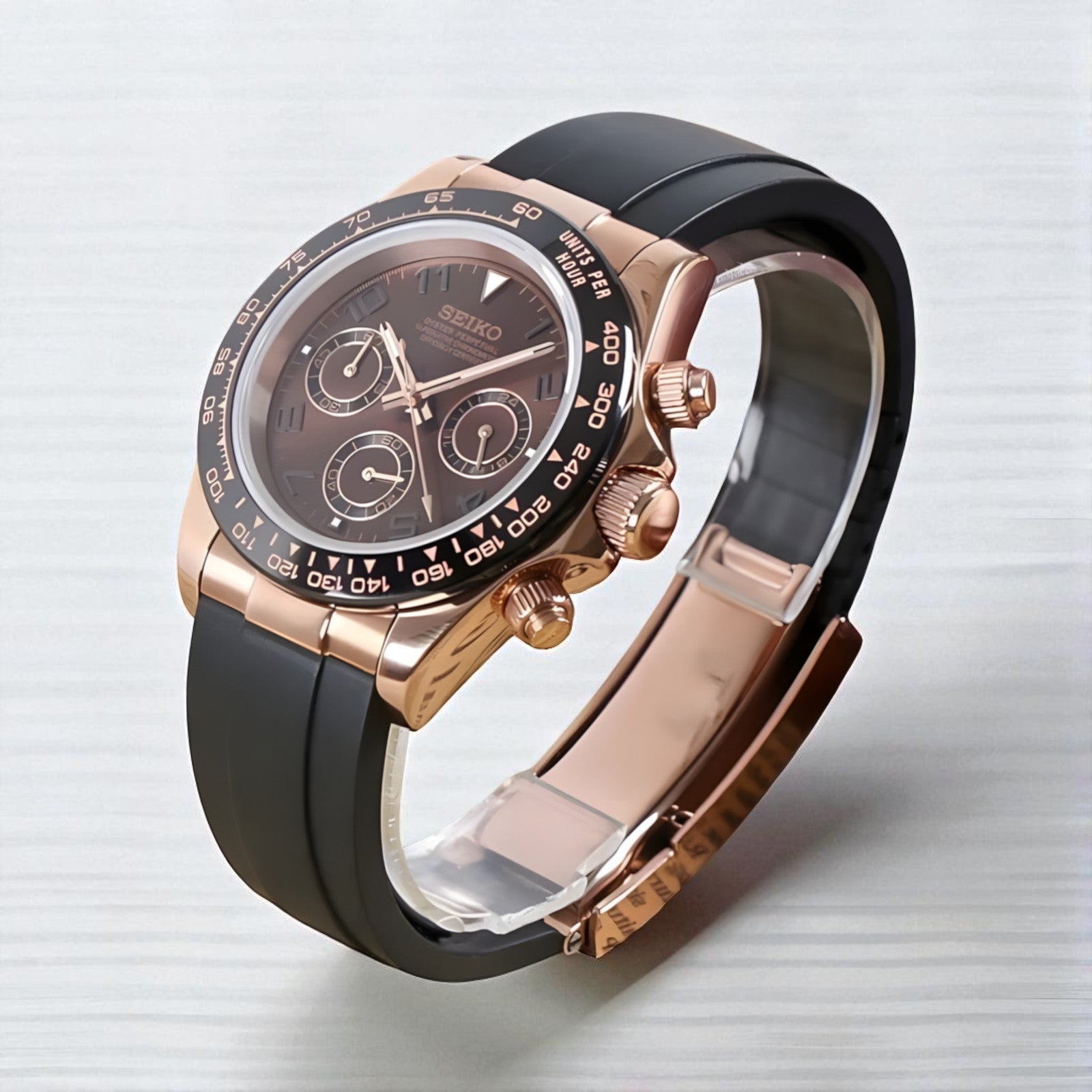 Seiko Mod Daytona Cosmograph | Rose gold