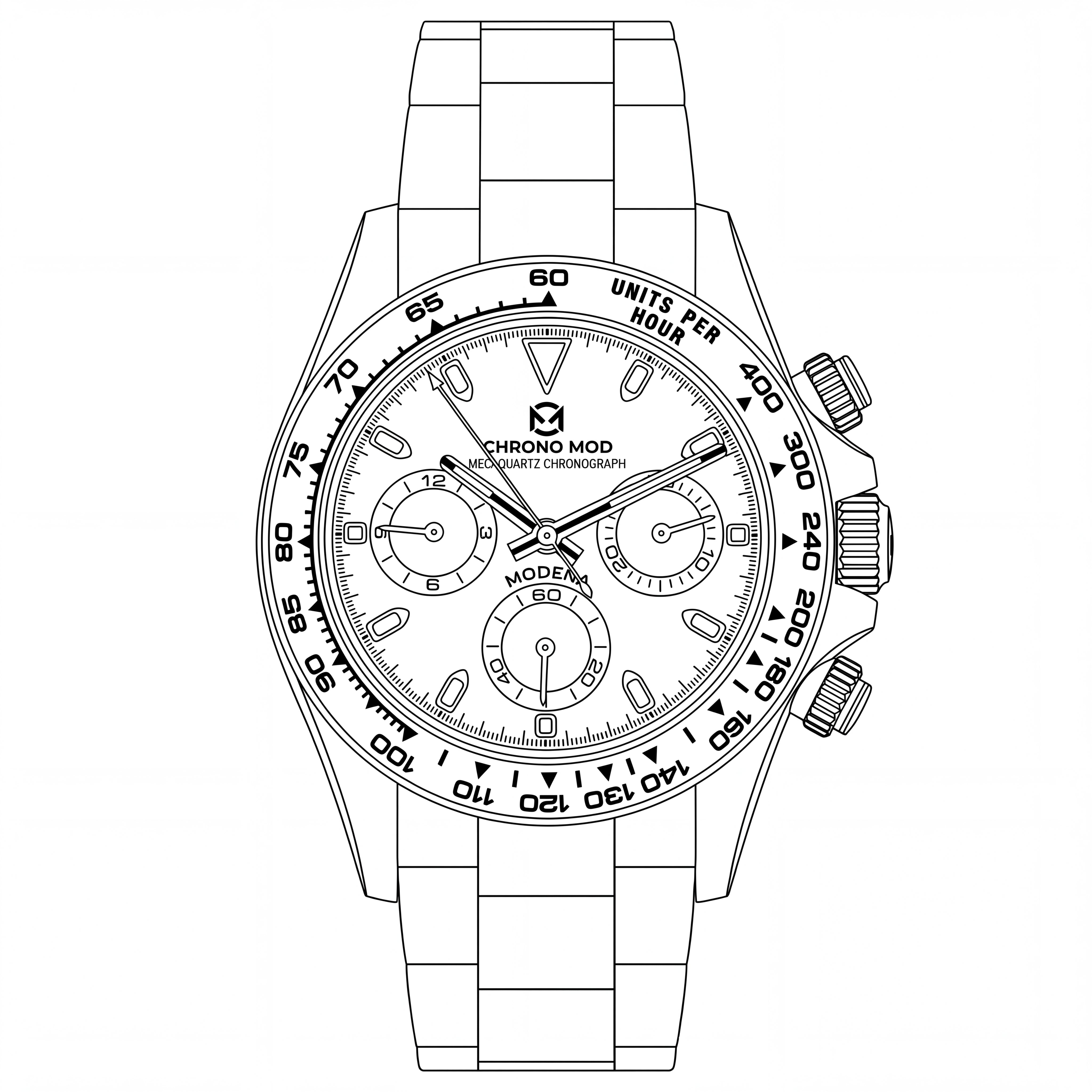 Modena – Platinum Chronograph