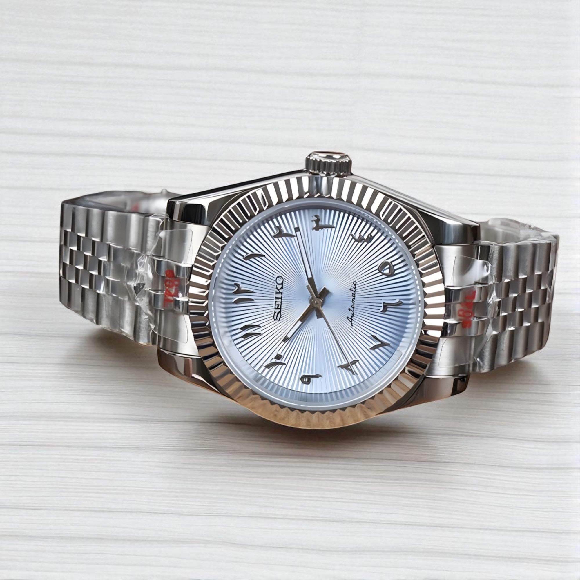 Seiko Mod Datejust Arabic | Light Blue