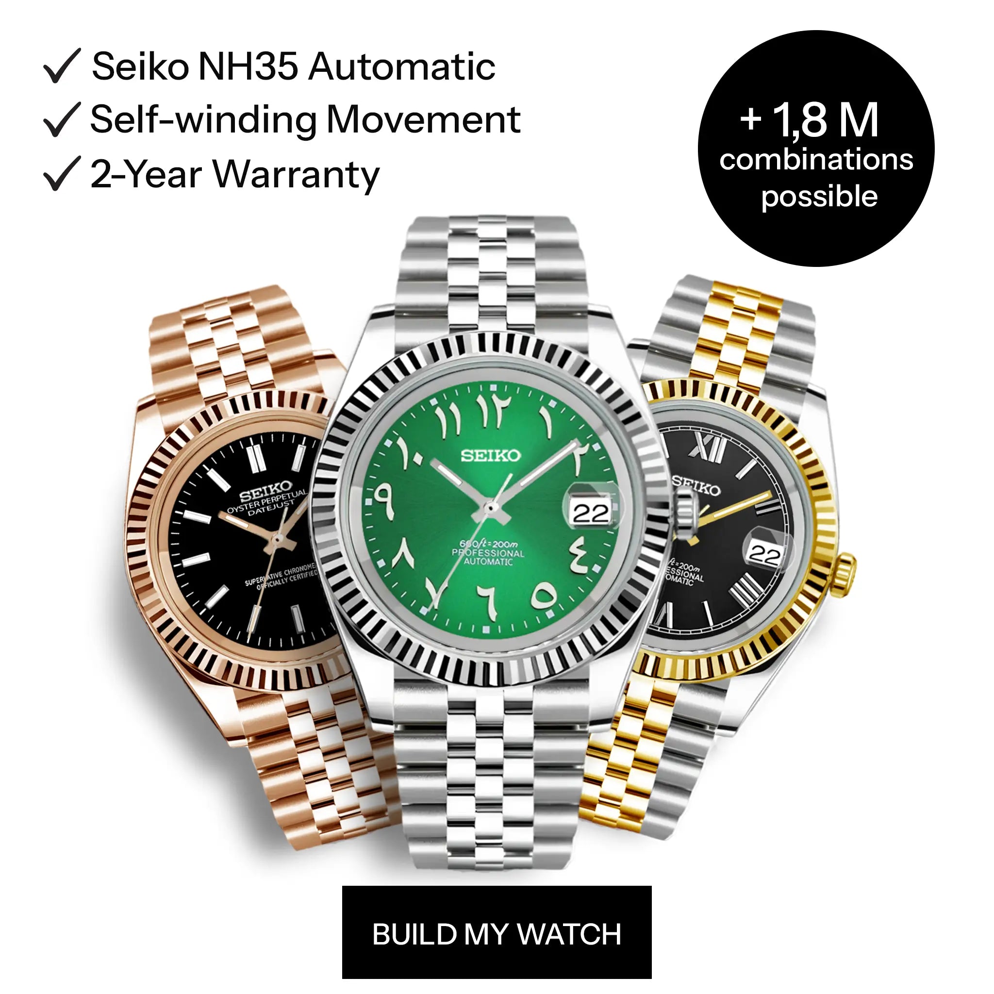 Customize My Seiko Mod Datejust - Chrono Mod