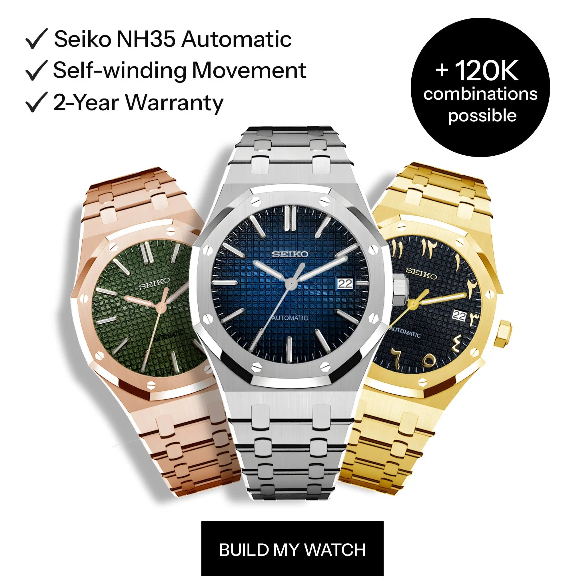 Customize My Seiko Mod Royal Oak - Chrono Mod