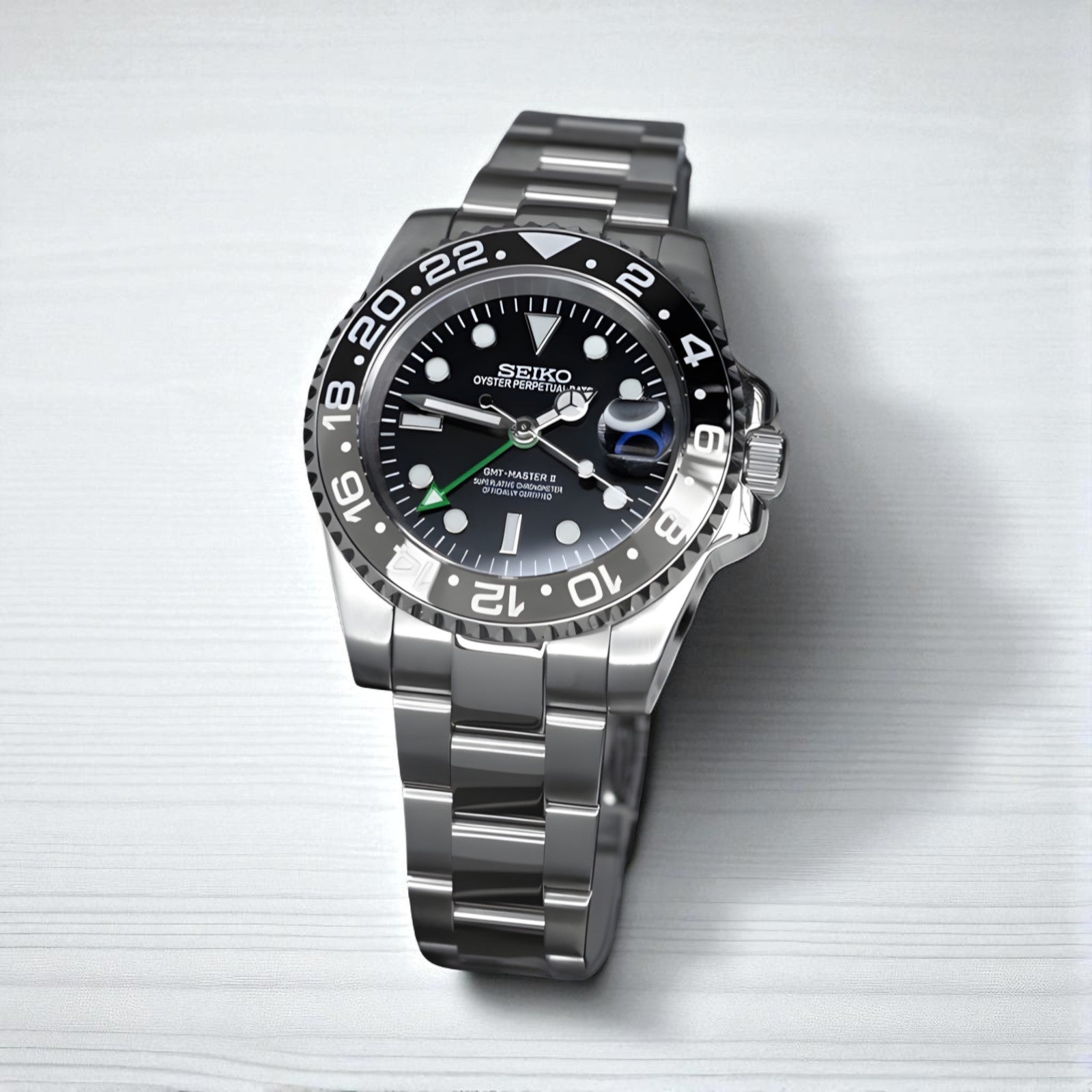 Seiko Mod Gmt | Noir & Gris