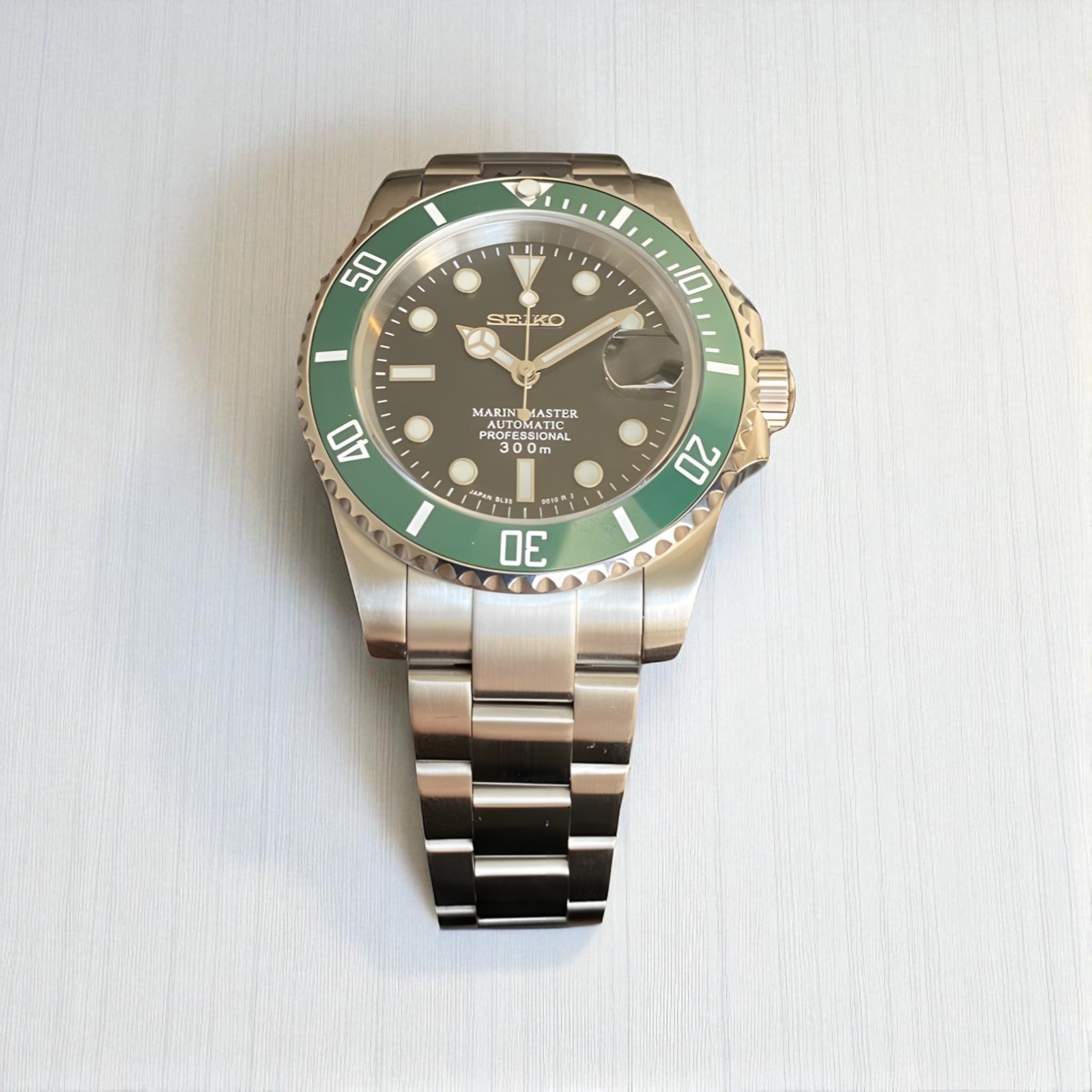 Seiko Mod Submariner | Vert et Noir