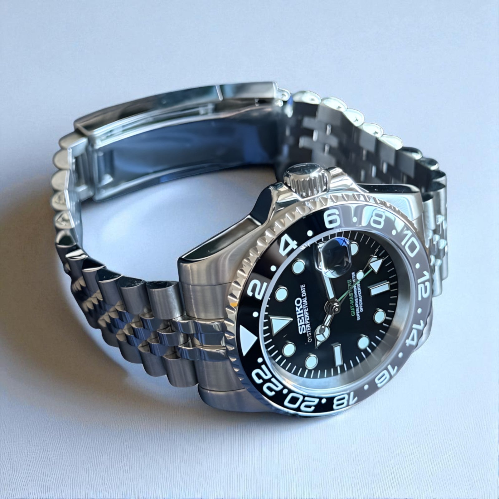 Seiko Mod Gmt Black & Grey – Chrono Mod - Assembled by hand