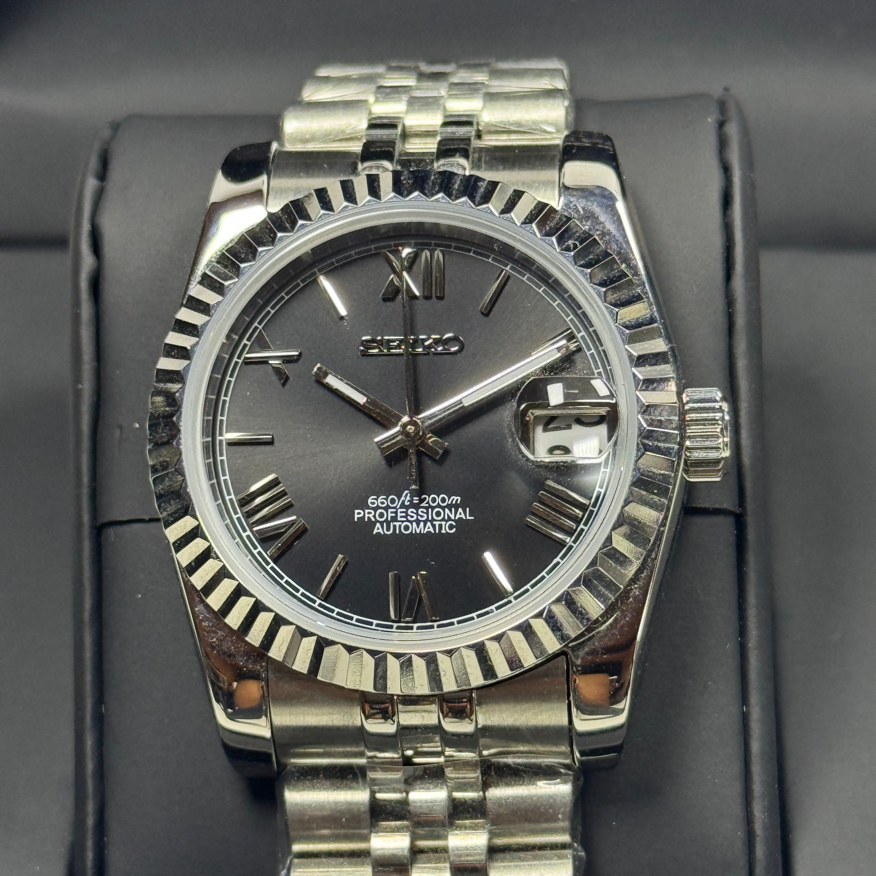Seiko Mod Datejust Romain | Noir