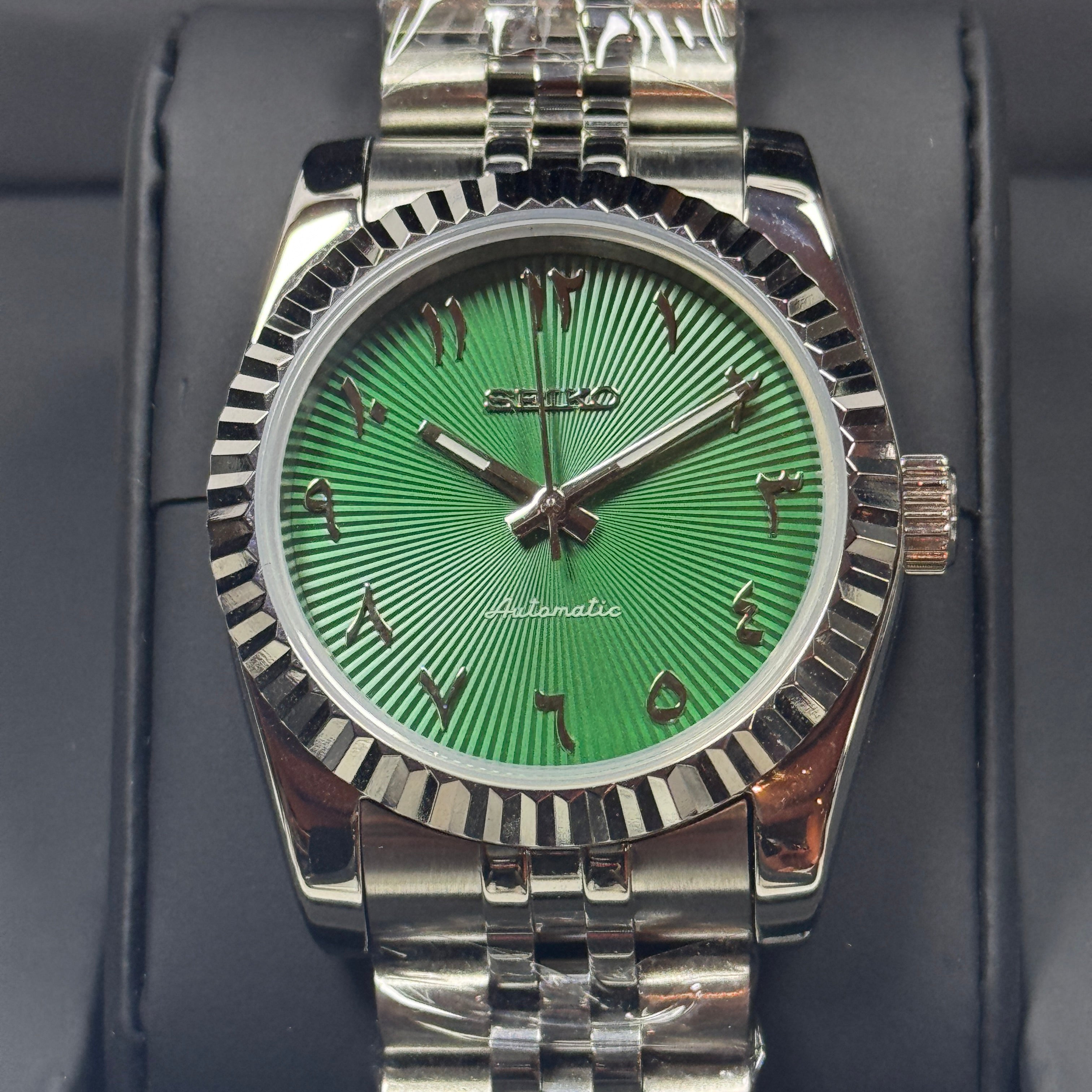 Seiko Mod Datejust Arabe | Vert