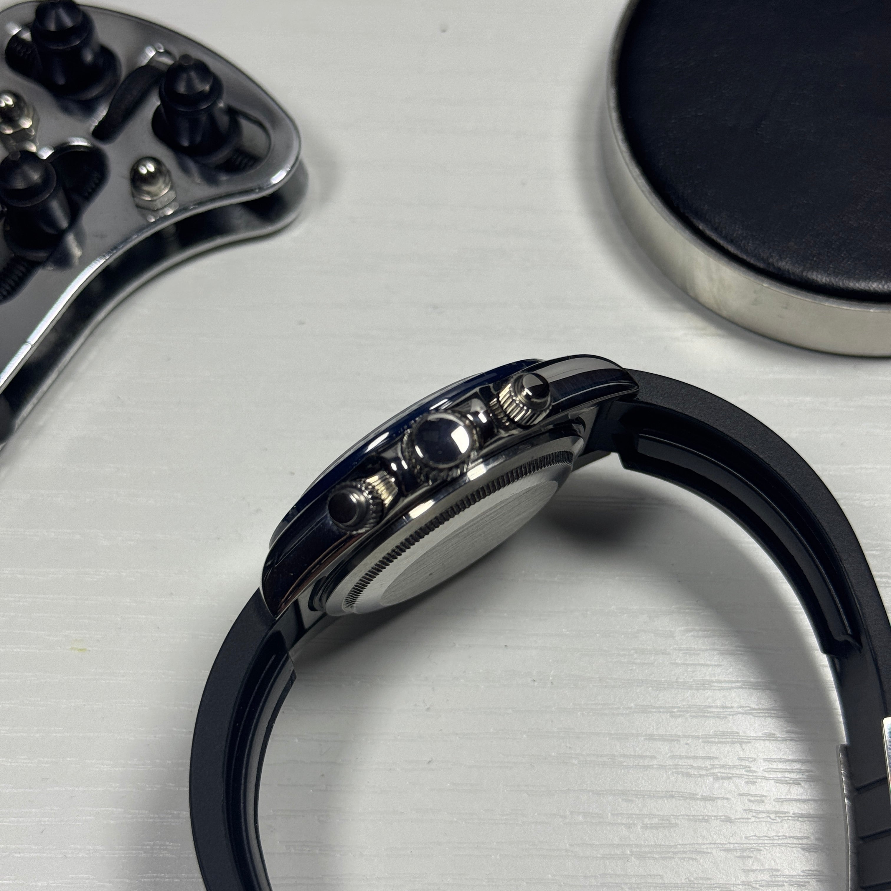 Seiko Mod Daytona Cosmograph Rubber Strap | Black