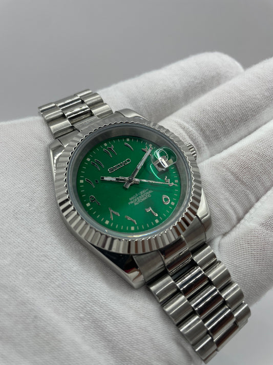 SeikoMod DateJust Cadran Vert Arabe 39mm NH35