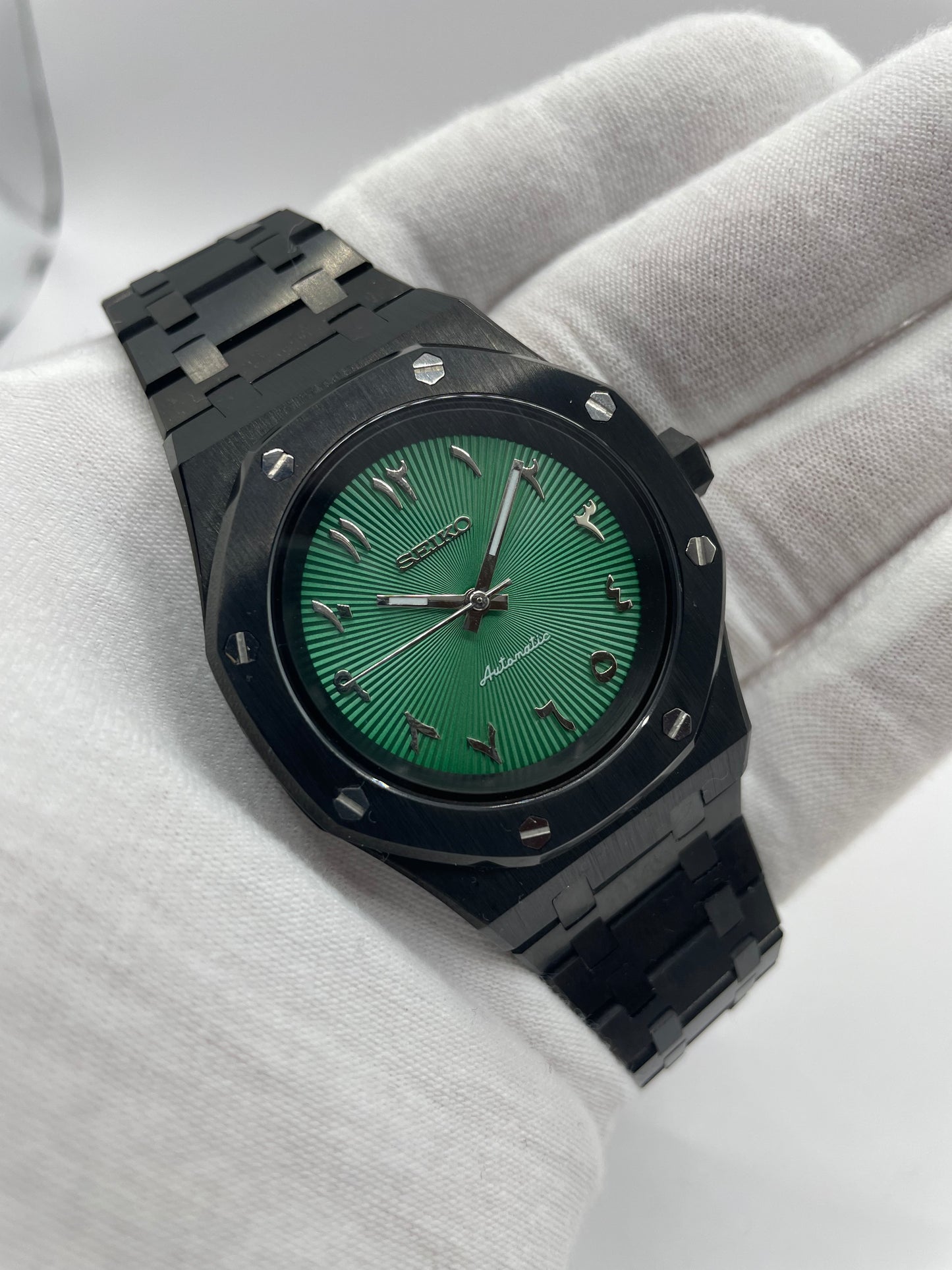 SeikoMod Royal Oak Cadran Arabe Vert NH35