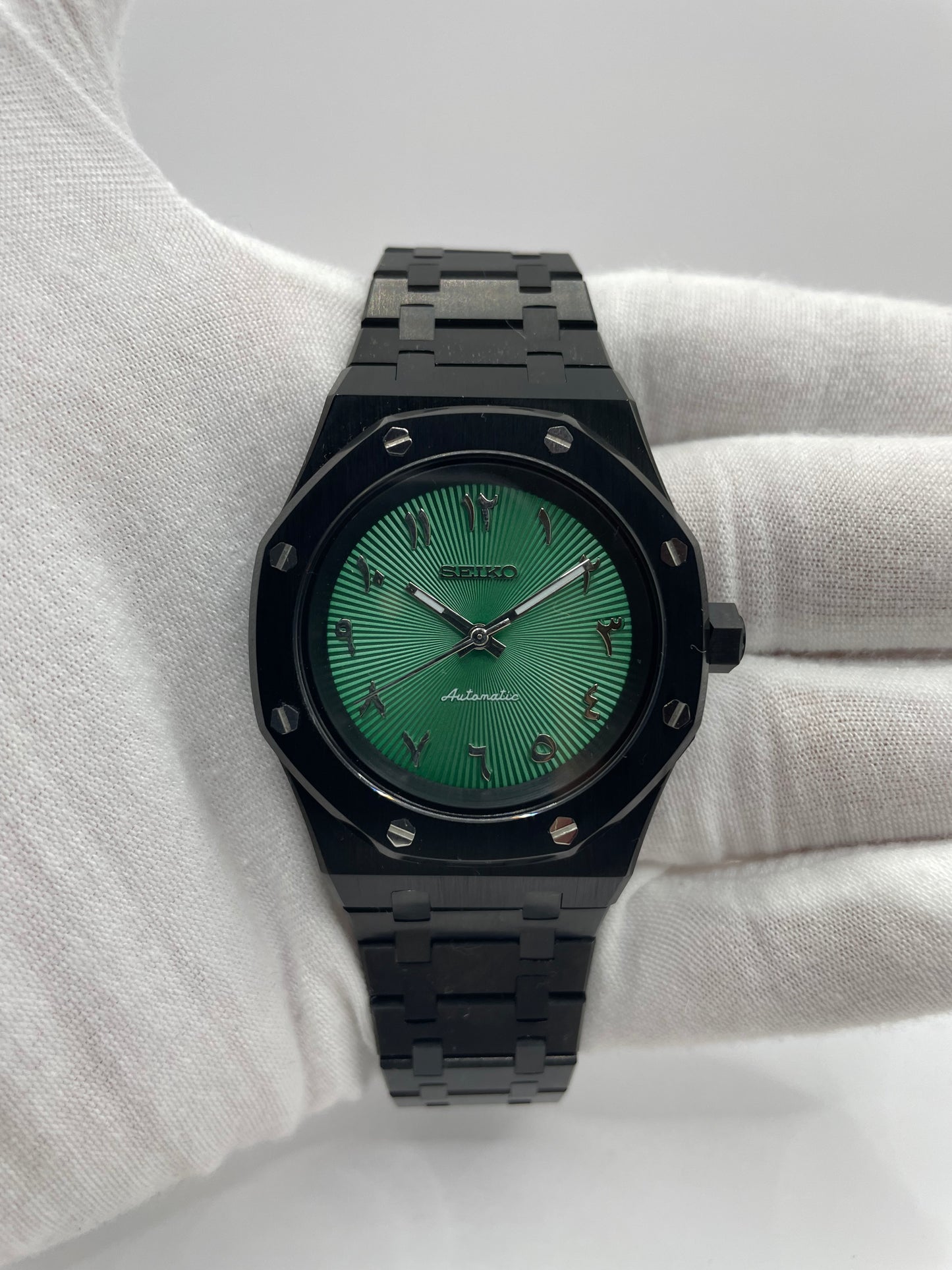 SeikoMod Royal Oak Cadran Arabe Vert NH35