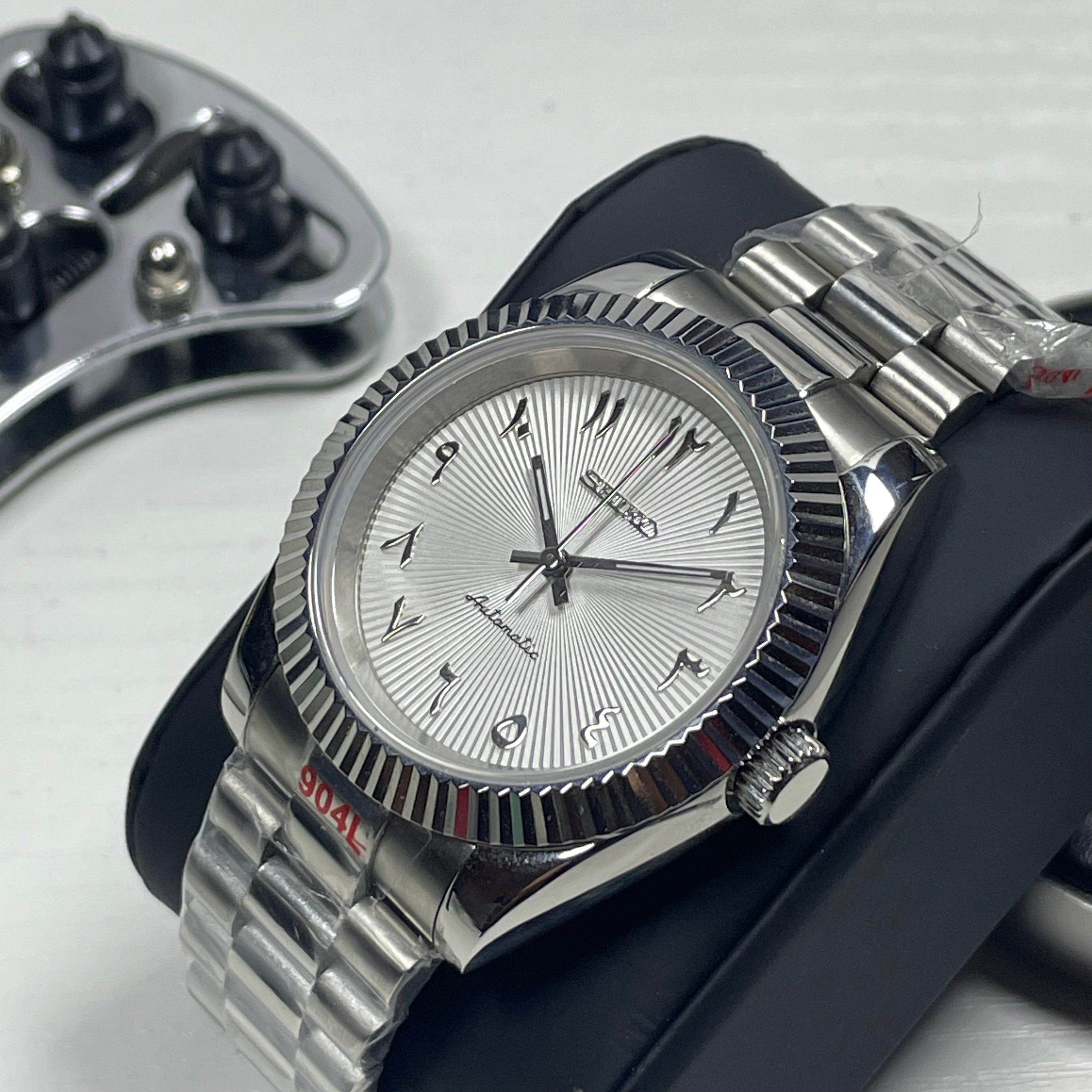 Seiko Mod Datejust Arabisch | Wit