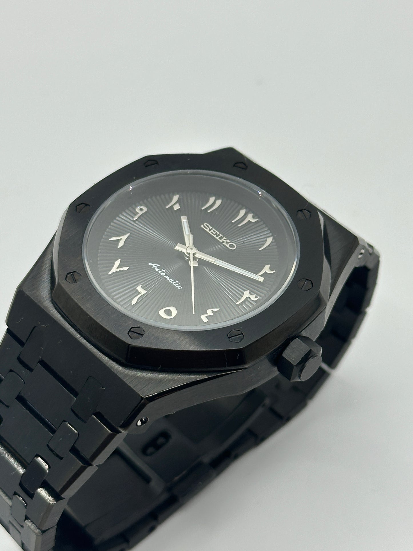 SeikoMod Royal Oak Cadran Arabe Noir