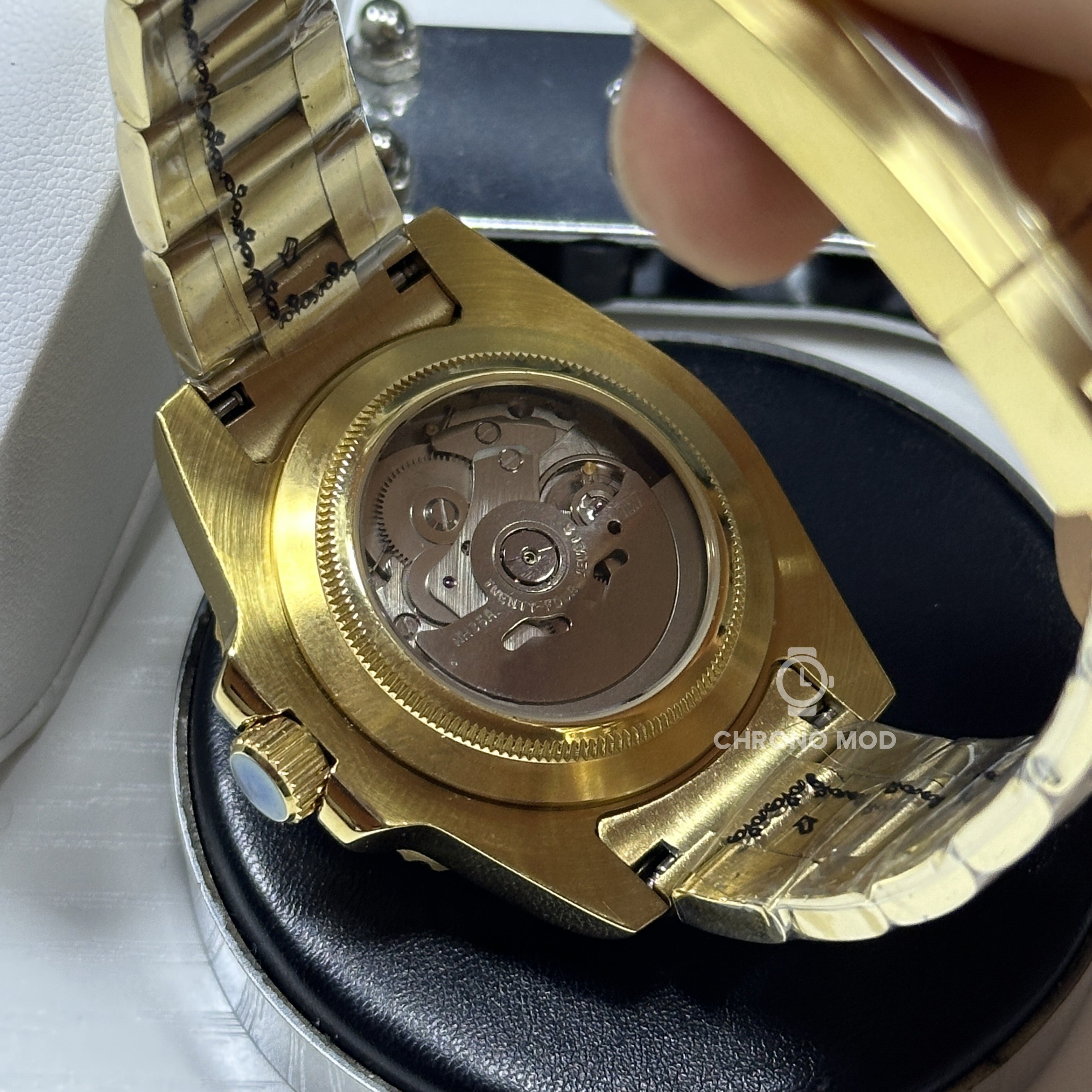 Seiko Mod Submariner Oyster Gold | Blue