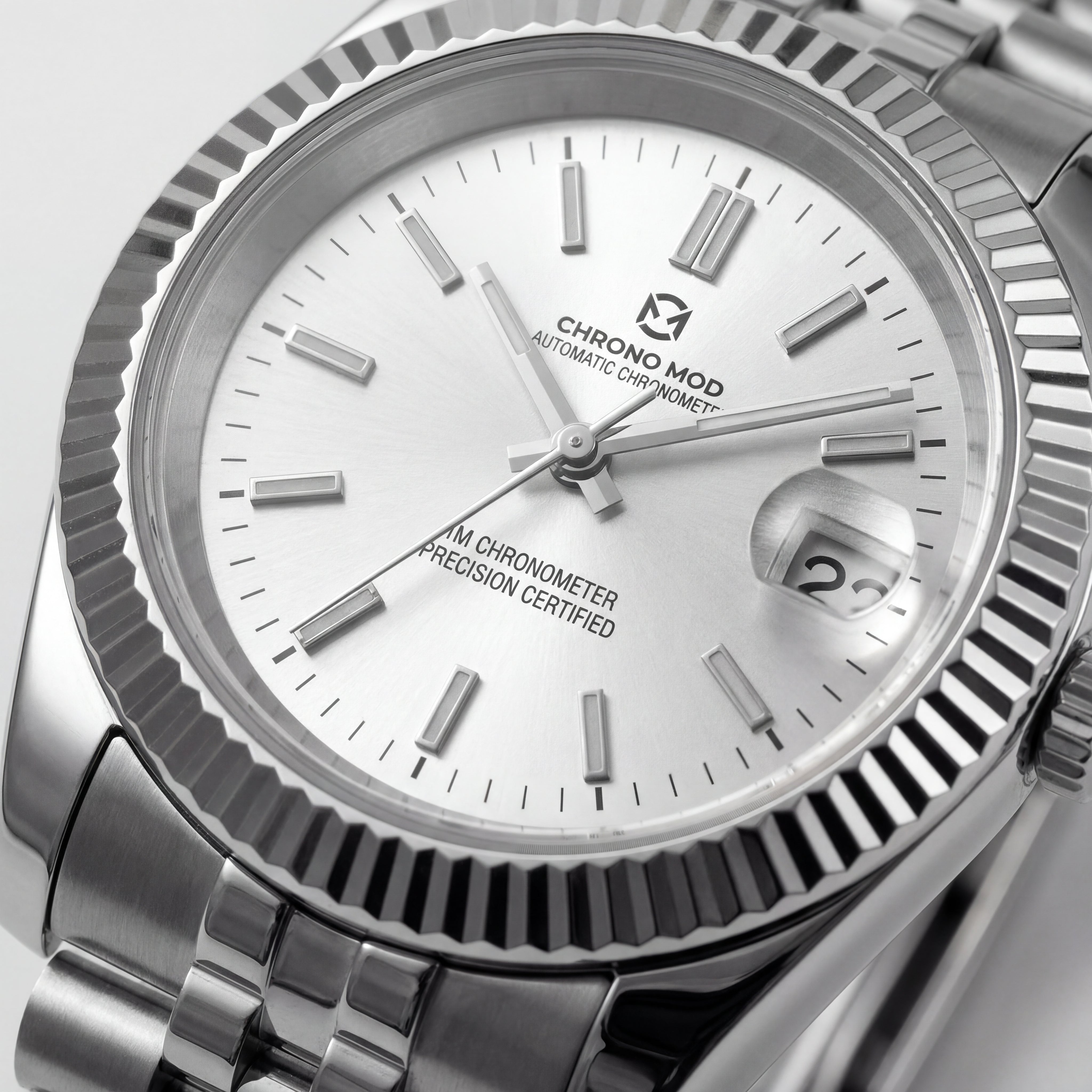 Classic Date – White Sunburst Dial