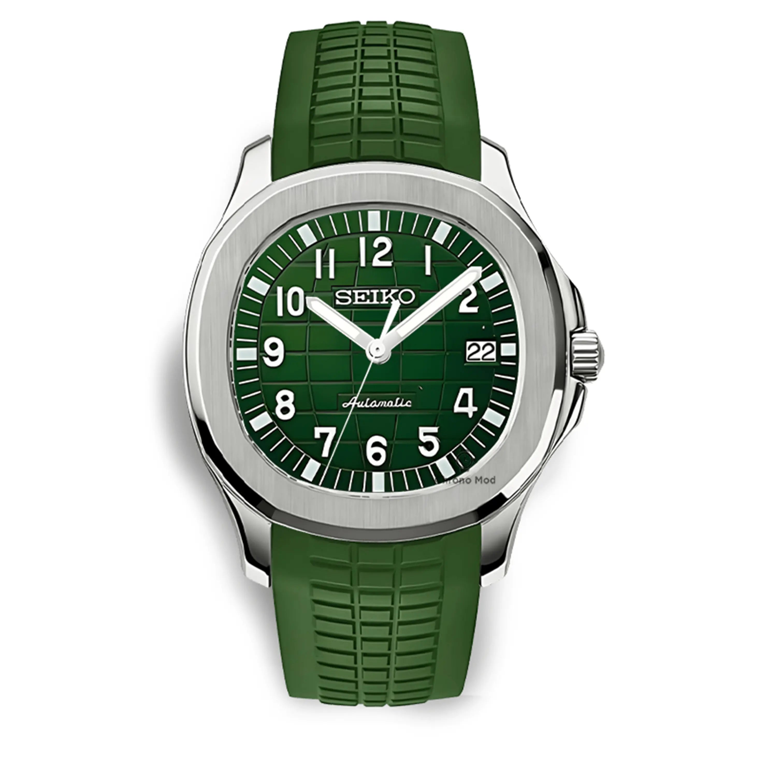 Seiko Mod Aquanaut 42mm | Green - Chrono Mod