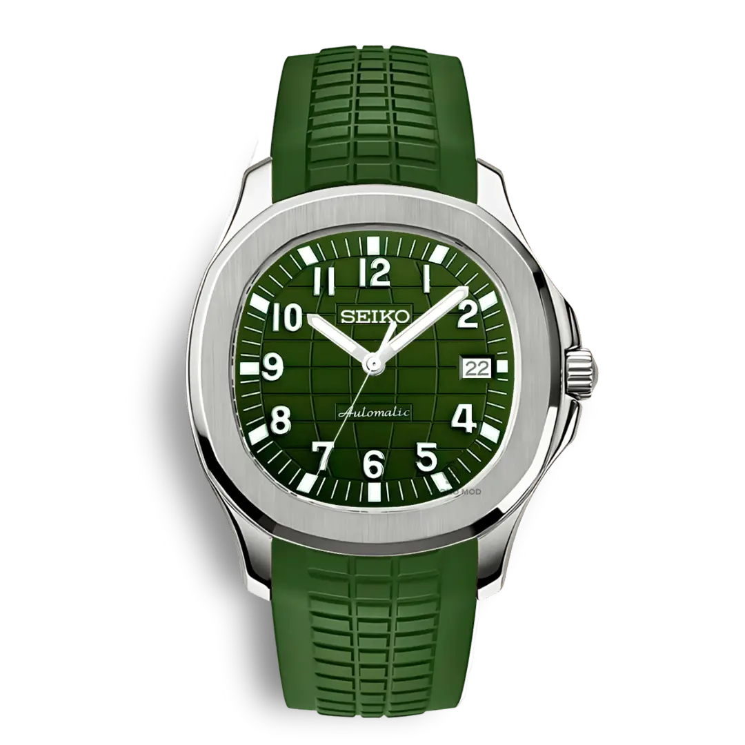 Seiko Mod Aquanaut 42mm | Green Chrono Mod