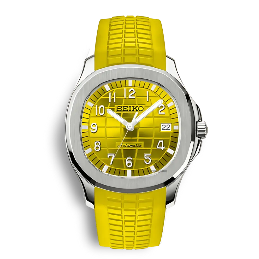 Seiko Mod Aquanaut 42mm | Yellow Chrono Mod