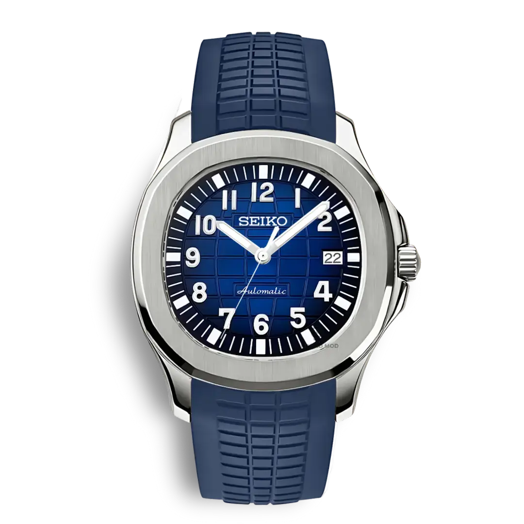Seiko Mod Aquanaut 42mm | Blue Chrono Mod
