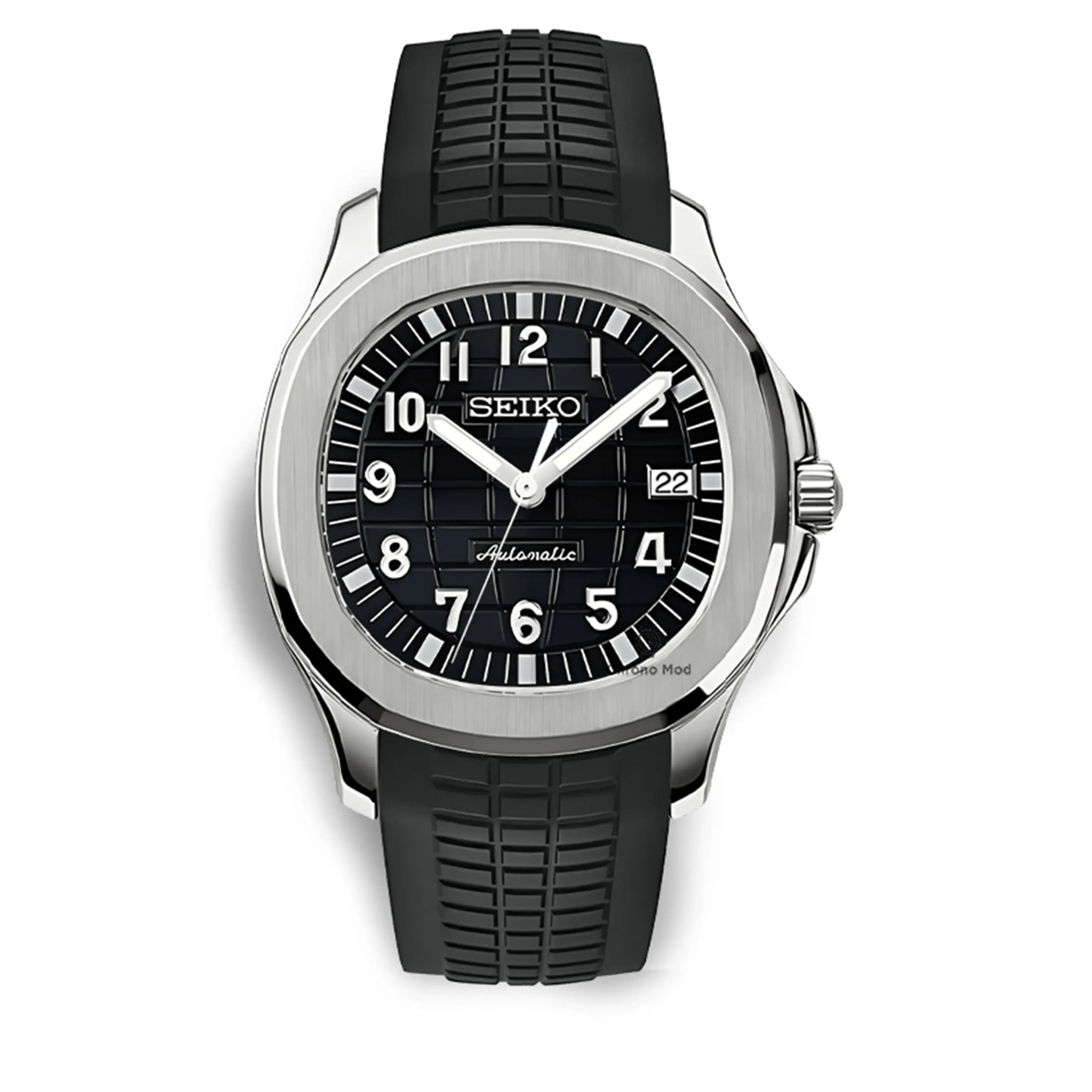 Seiko Mod Aquanaut Black 42mm | BLACK - Chrono Mod