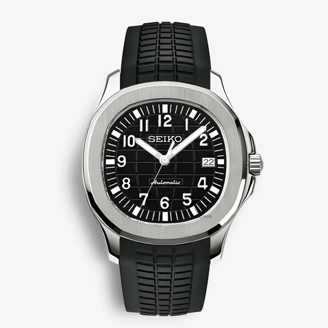 Seiko Mod Aquanaut Black 42mm | Black Chrono Mod