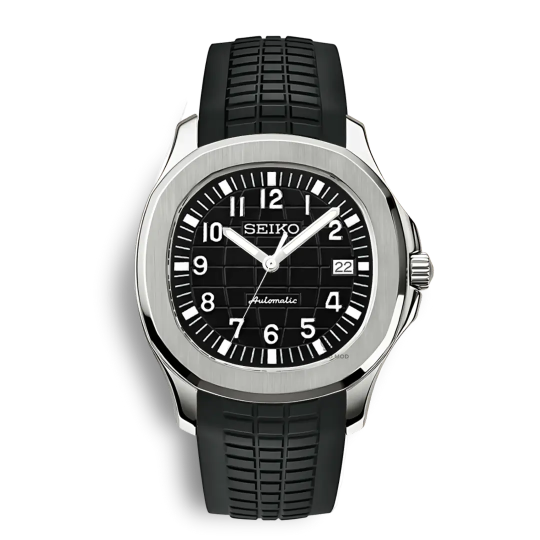 Seiko Mod Aquanaut Black 42mm | Black Chrono Mod