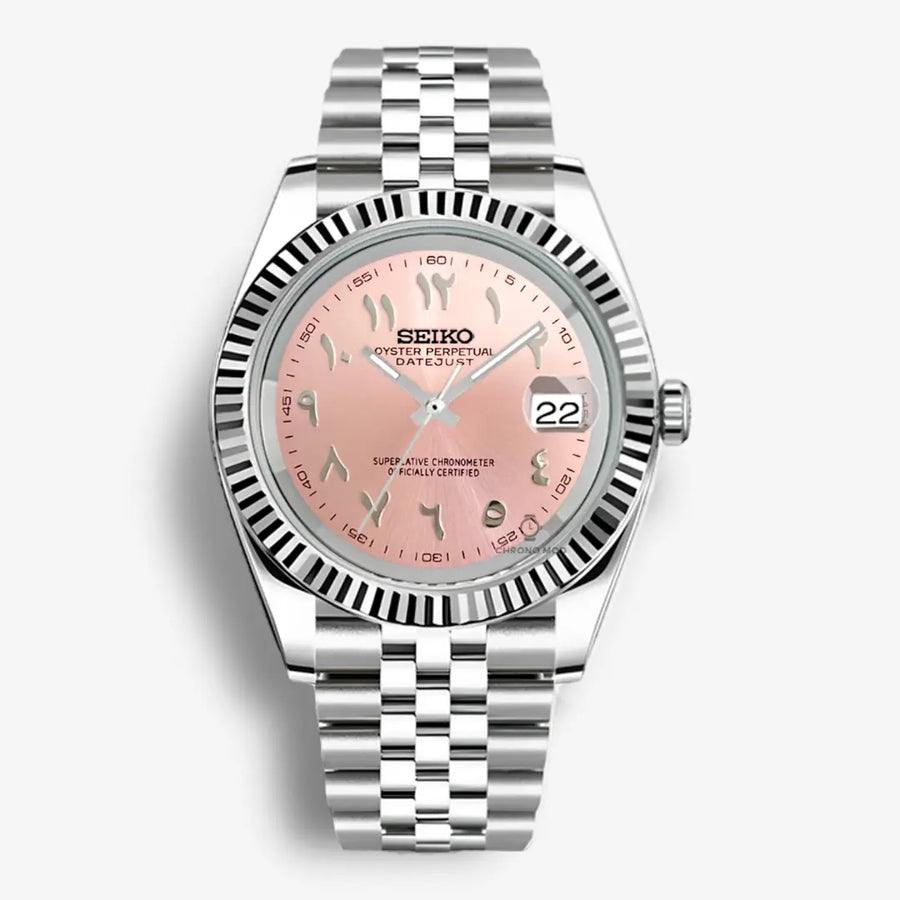 Seiko Mod Datejust Arabisch Oyster Perpetual | Pink