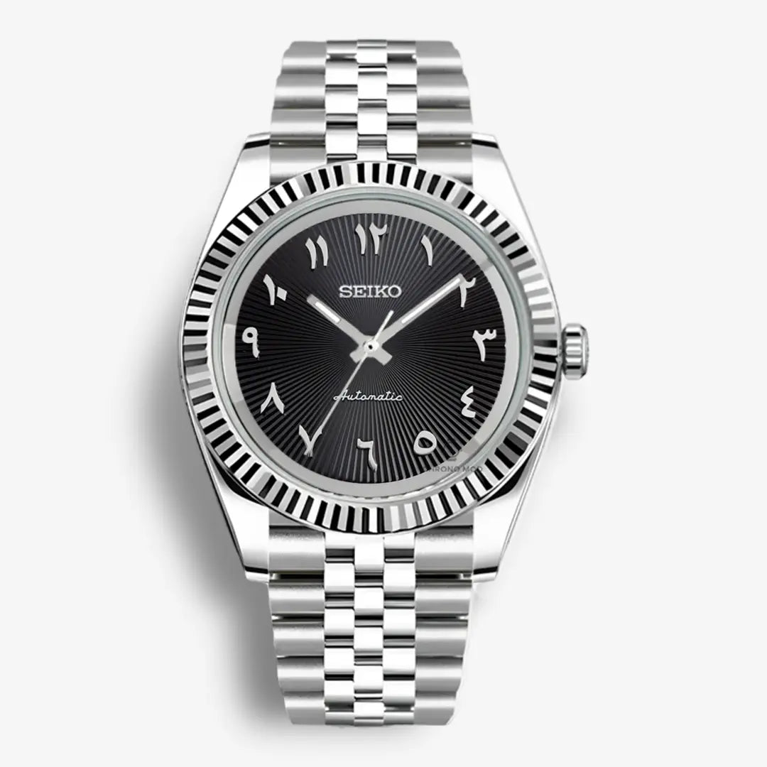 Seiko Mod Datejust Arabic | Black Chrono Mod