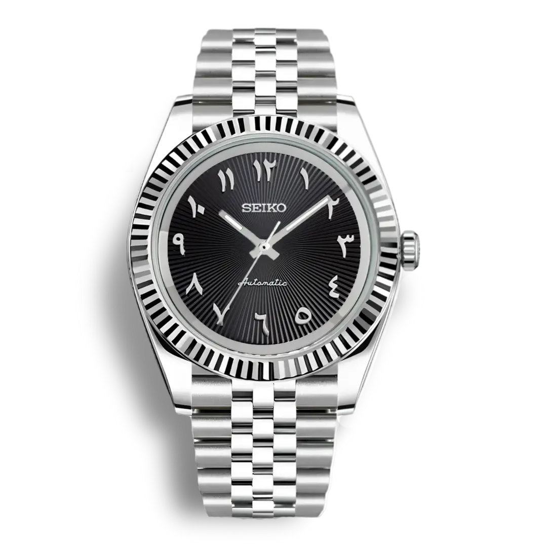 Seiko Mod Datejust Arabic | Black - Chrono Mod