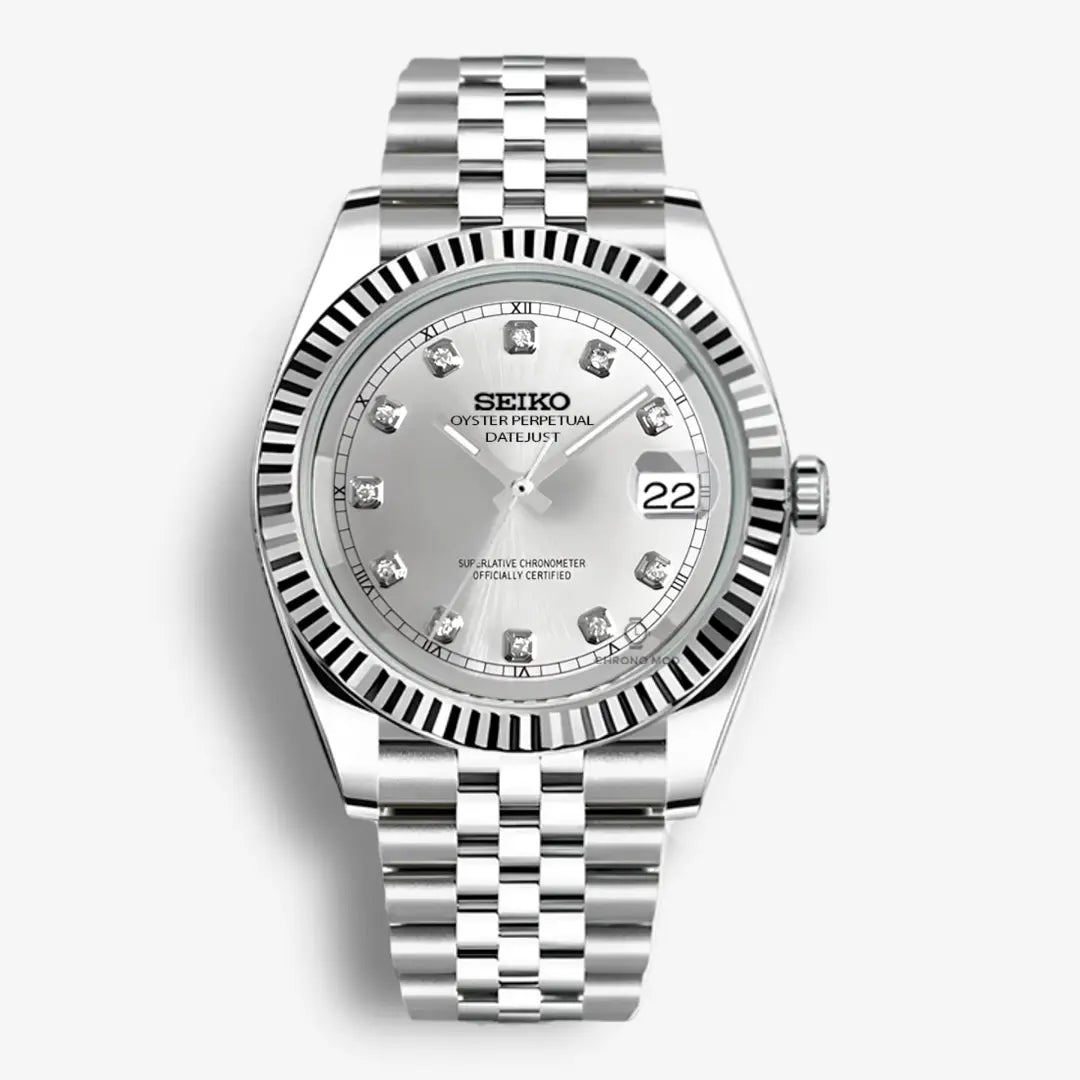 Seiko Mod Datejust Gem | White Chrono Mod