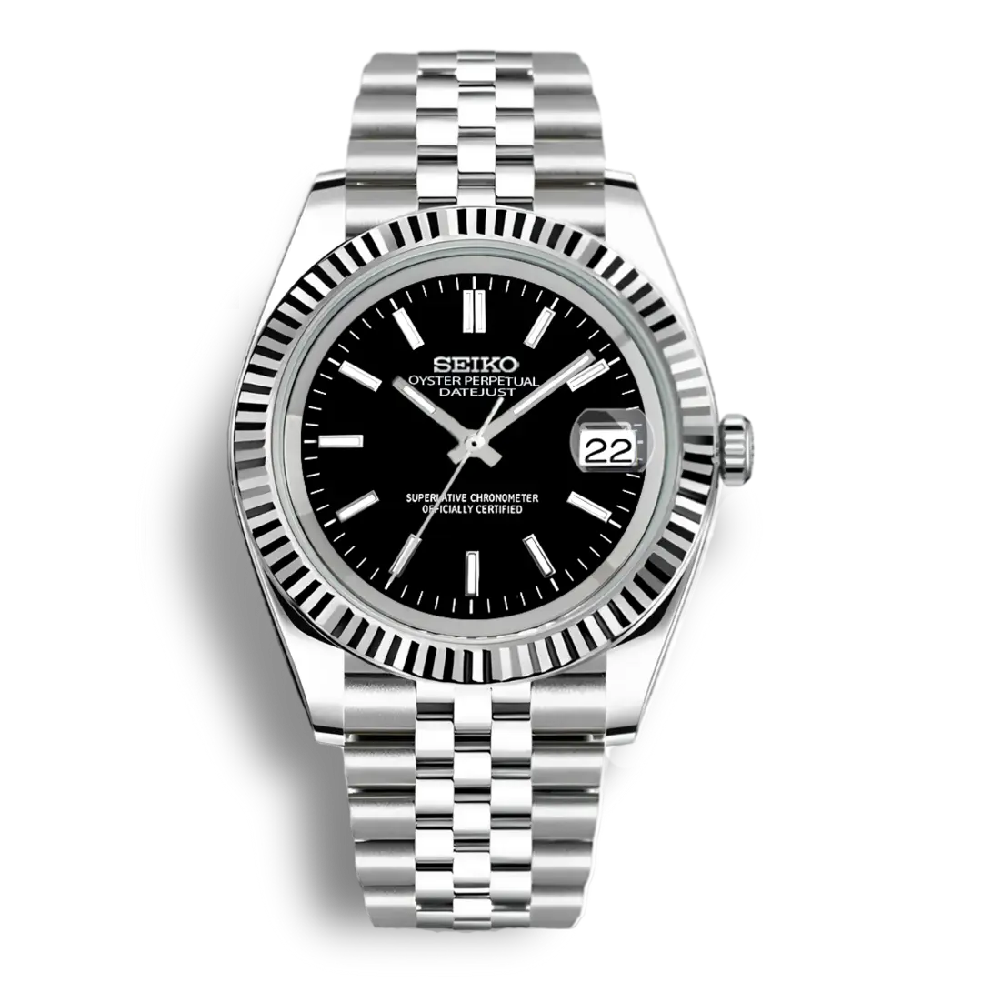 Seiko Mod Datejust Sunburst | Black - Chrono Mod