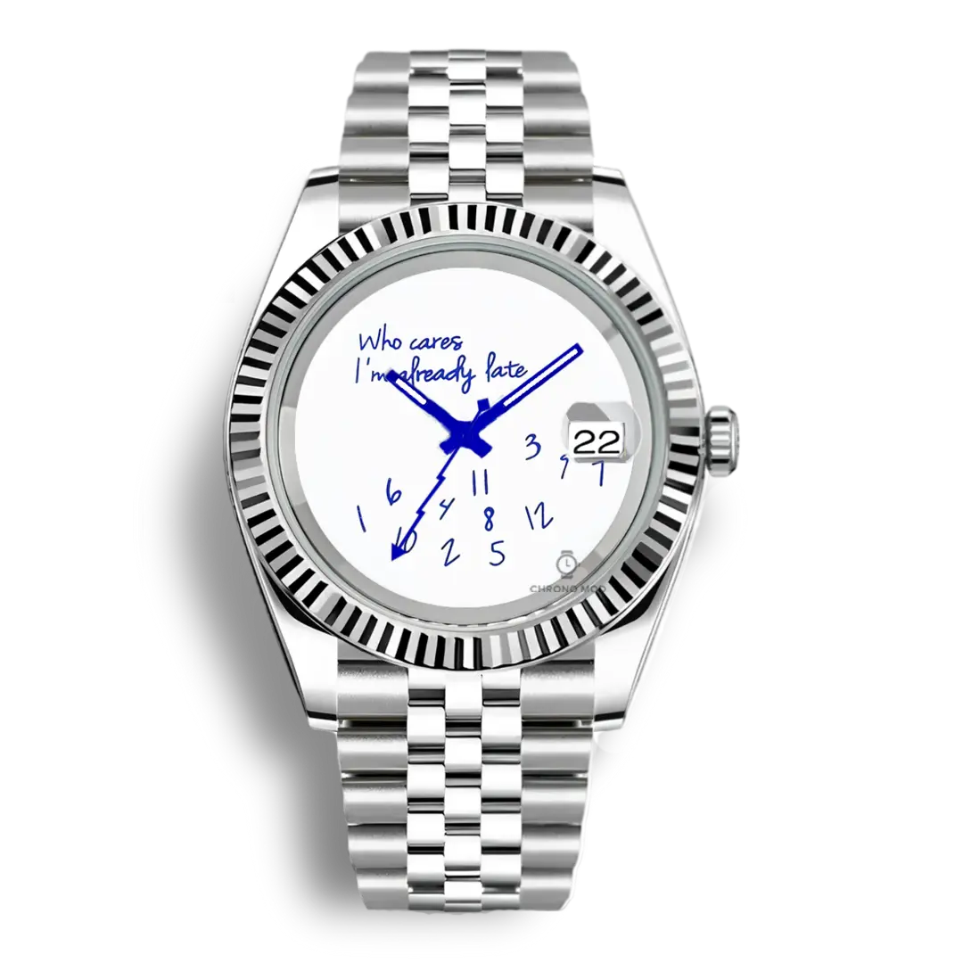 Seiko Mod Datejust Who Cares I'm Already Late - Chrono Mod