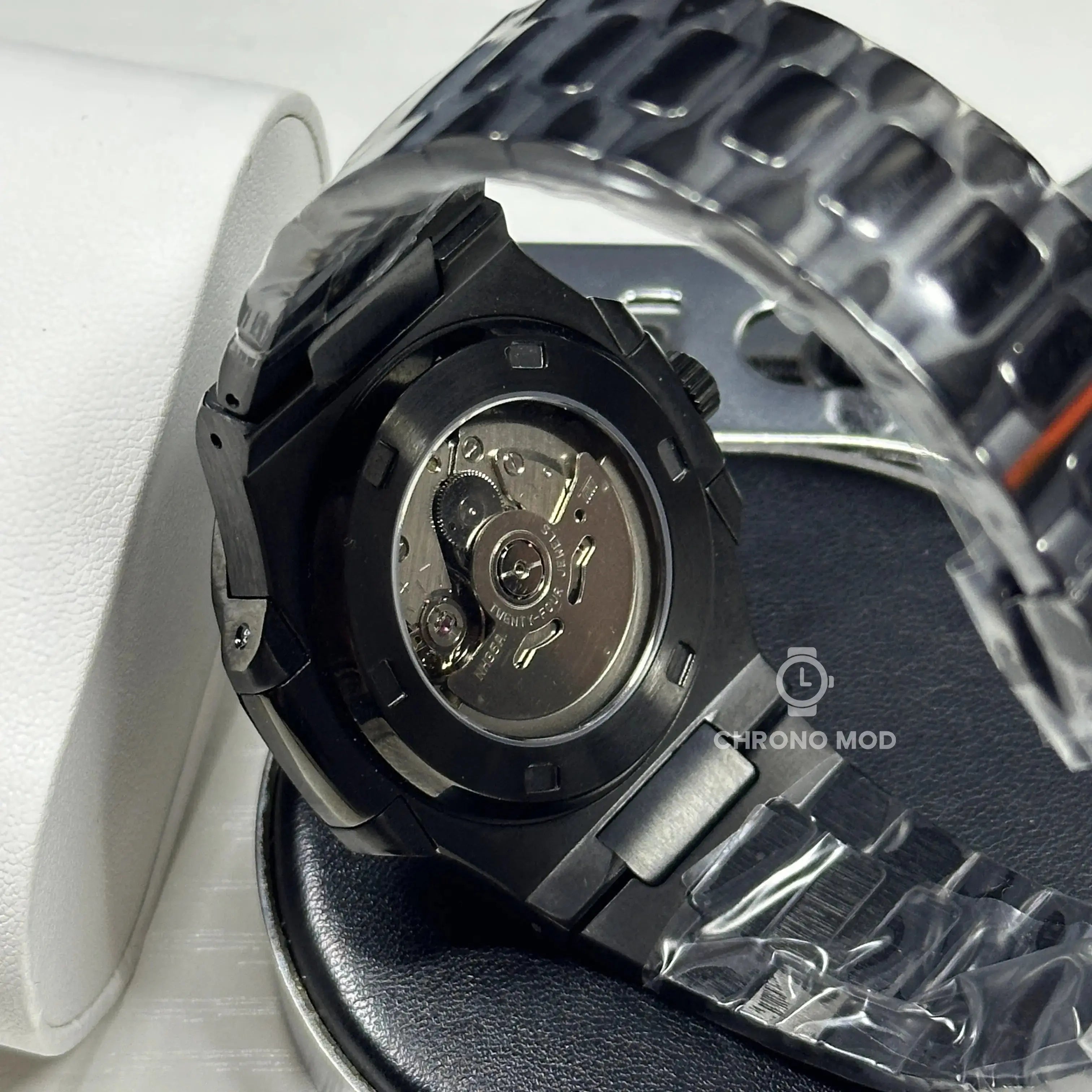 Seiko Mod Nautilus Black |Tiffany Blue Chrono Mod