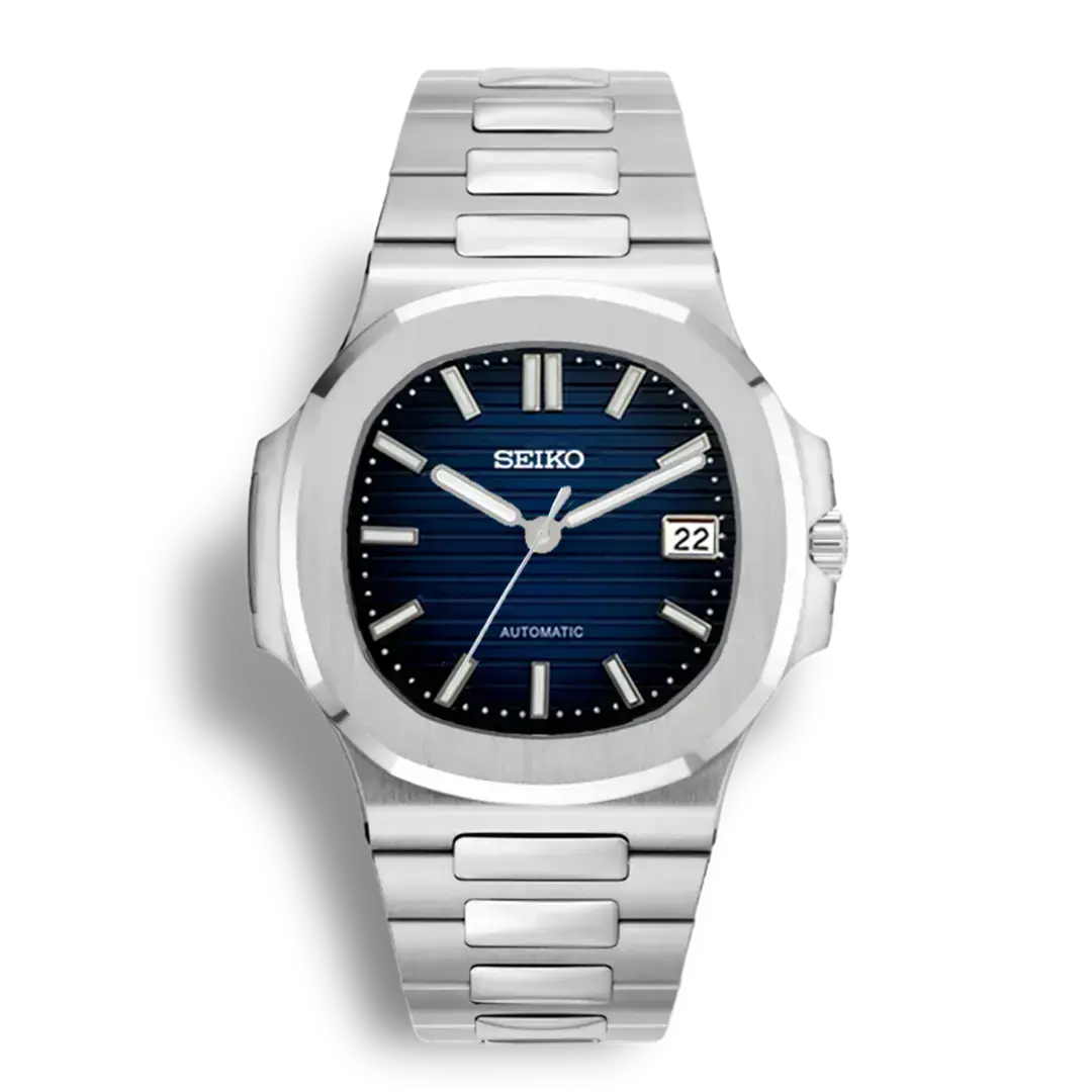 Seiko Mod Nautilus | Blue - Chrono Mod