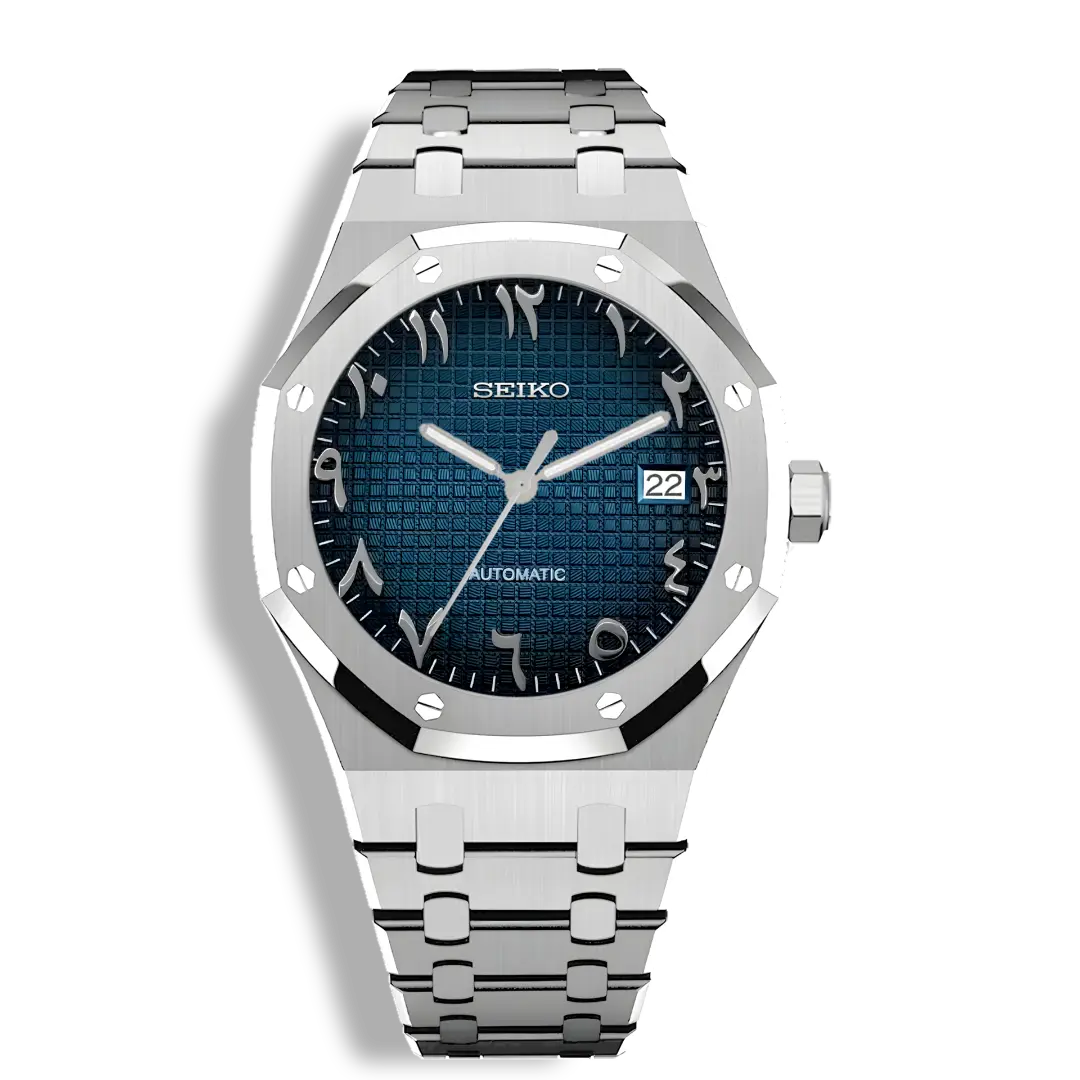 Seiko Mod Royal Oak Arabic | Blue - Chrono Mod