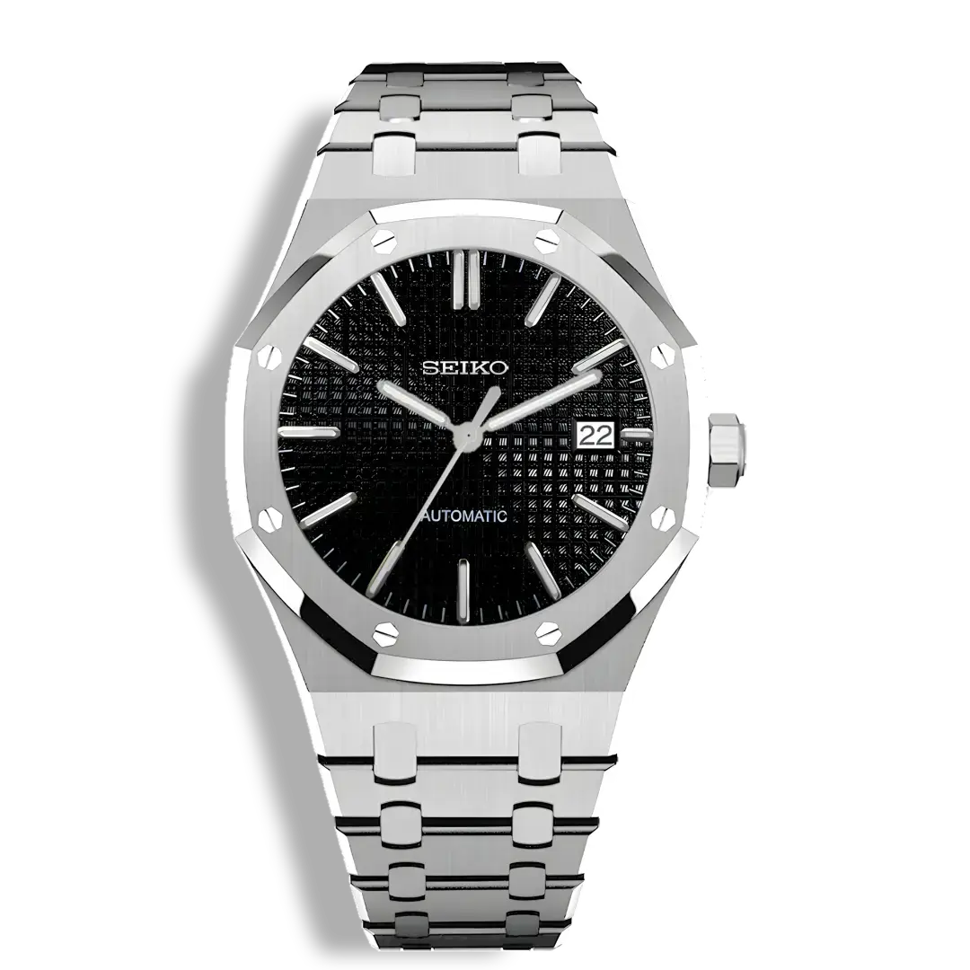 Seiko Mod Royal Oak | Black - Chrono Mod