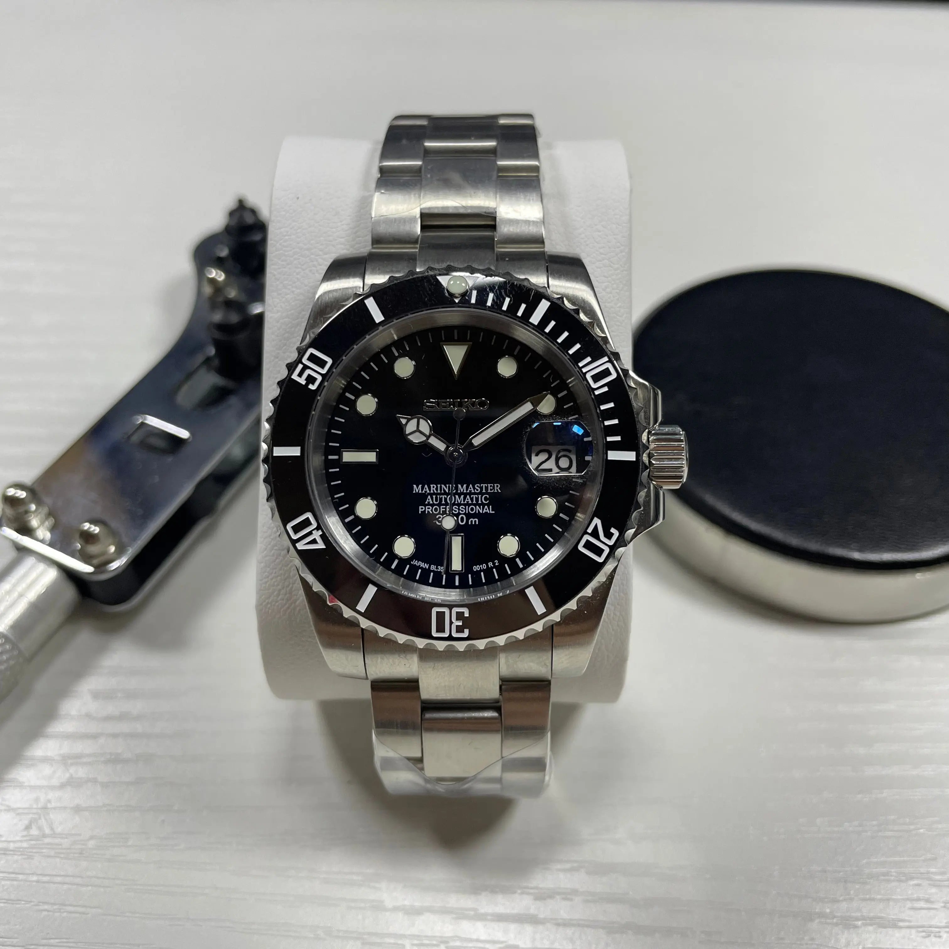 Seiko Mod Submariner Oyster | Black - Chrono Mod