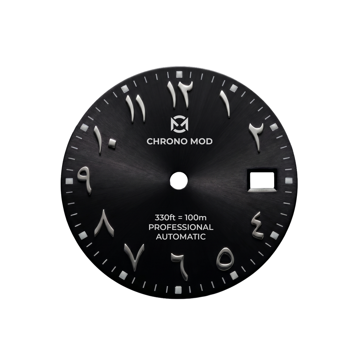 Classic Date Black Arabic Professional - the dial