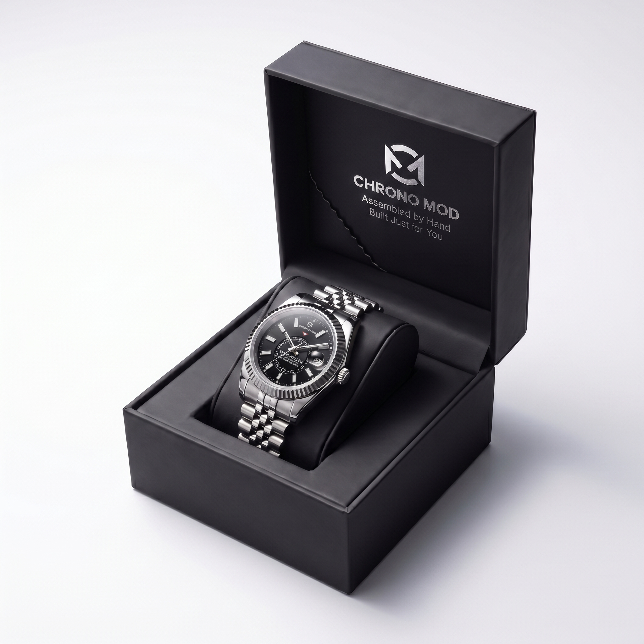 Classic Date Black Sky-Dweller - watch in box