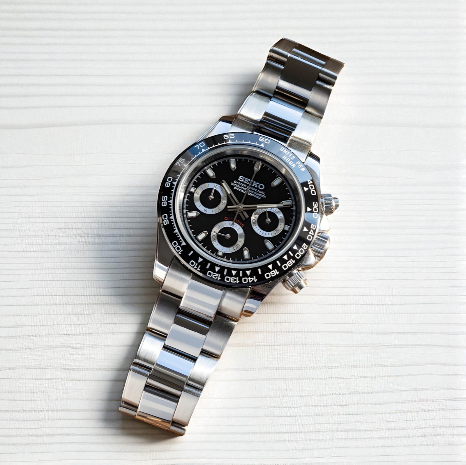 Seiko Mod Daytona Cosmograph | Black