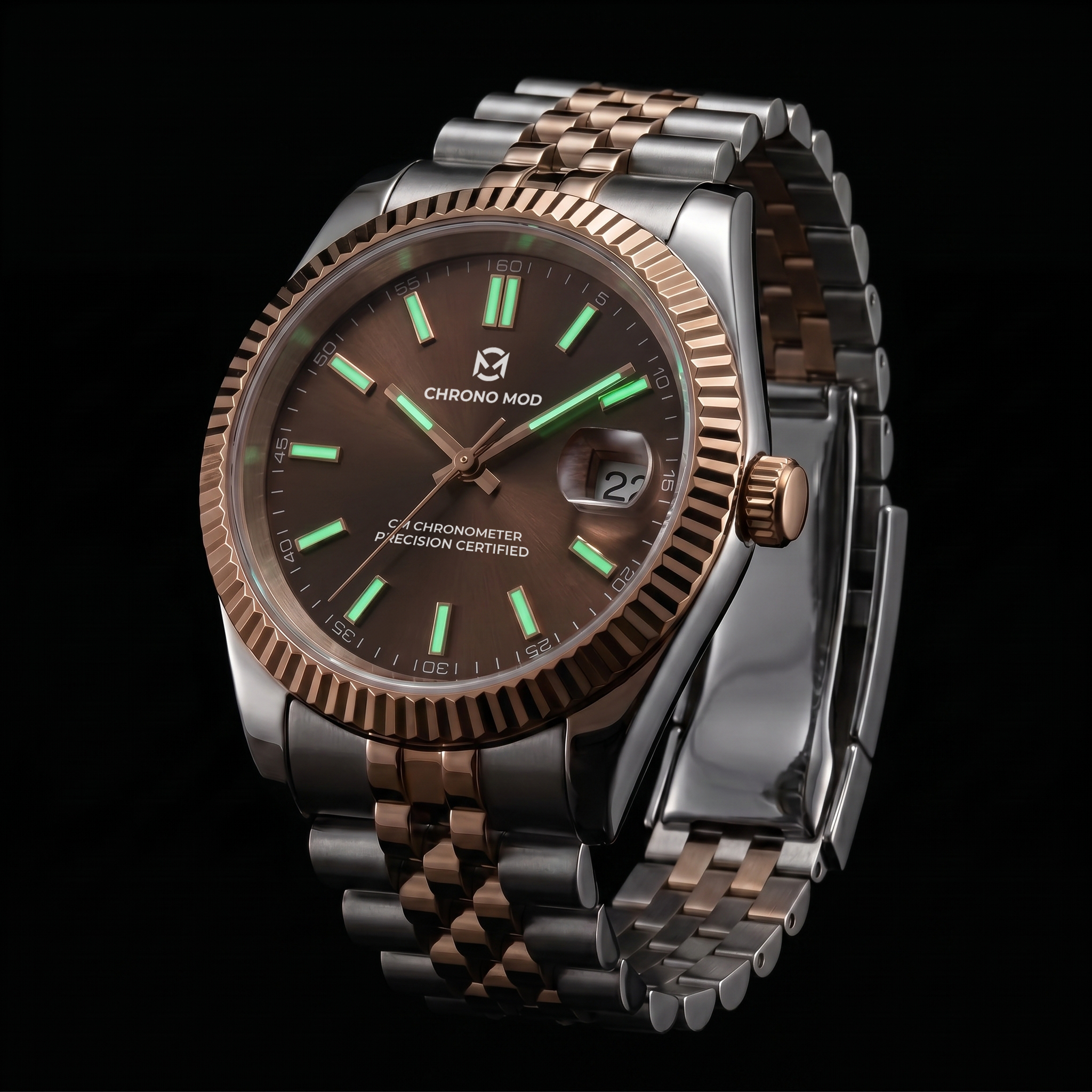 Classic Date Chocolate Sunburst - lume night shot