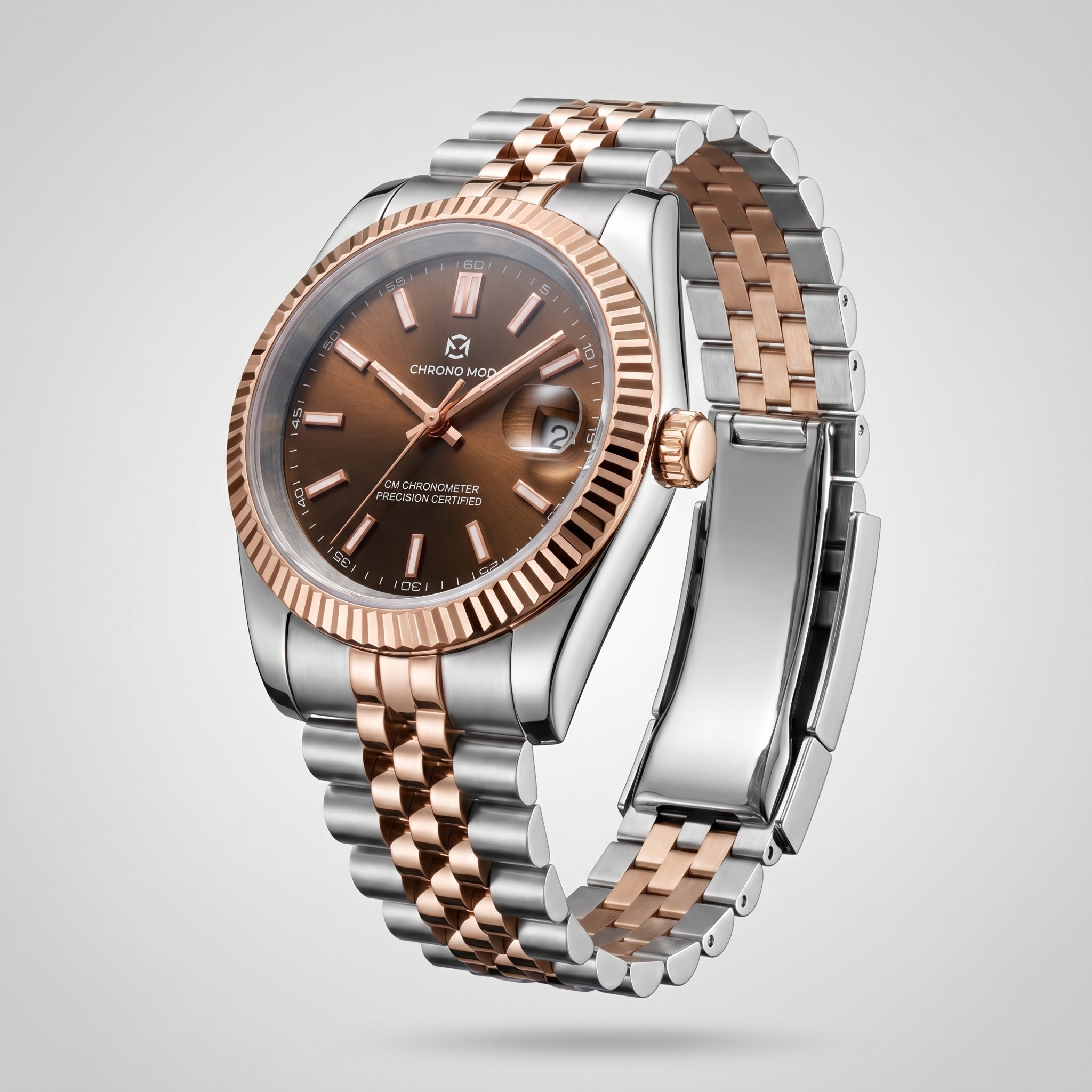 Classic Date Chocolate Sunburst - vue 3/4 verticale