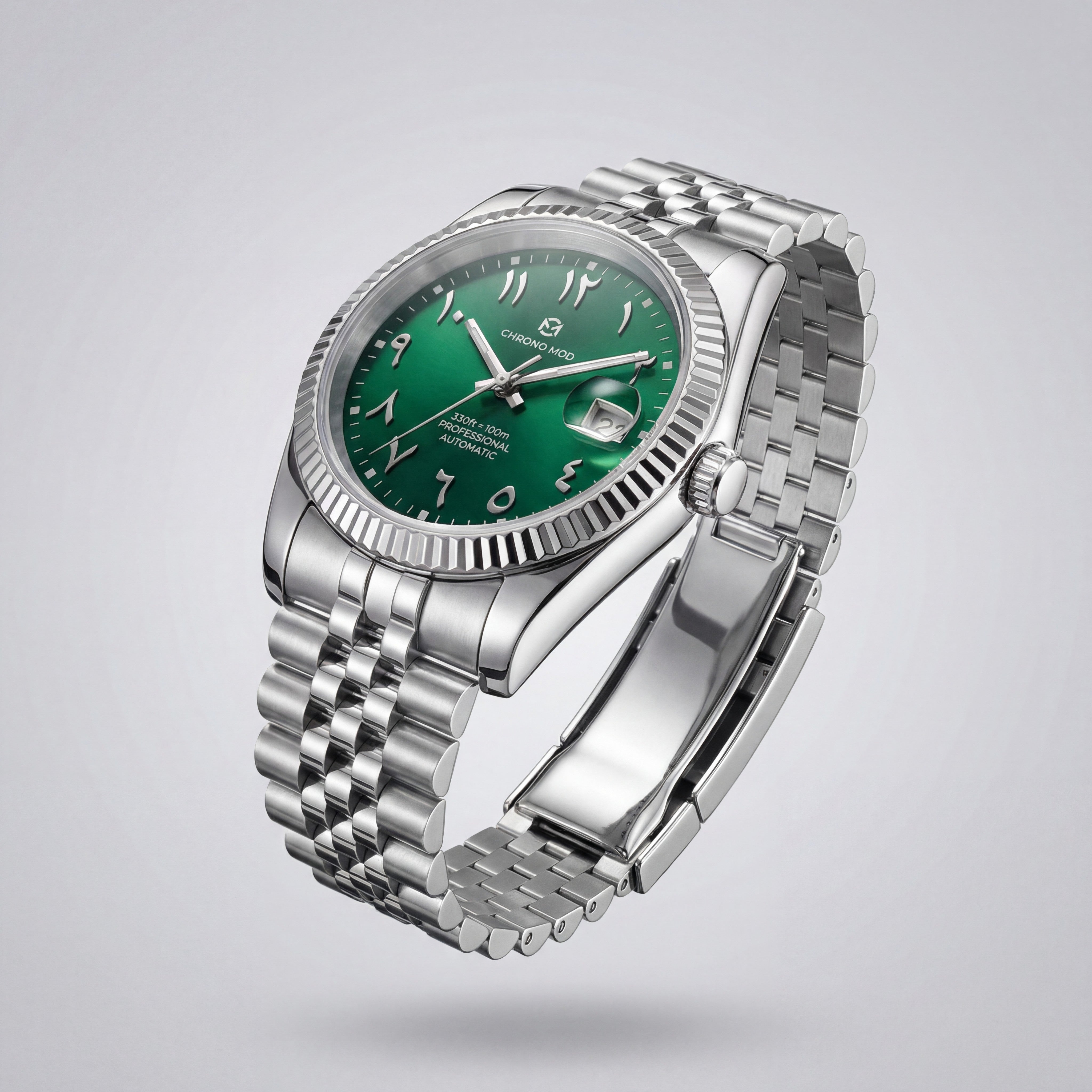 Classic Date – Green Arabic Dial Professional Chrono Mod