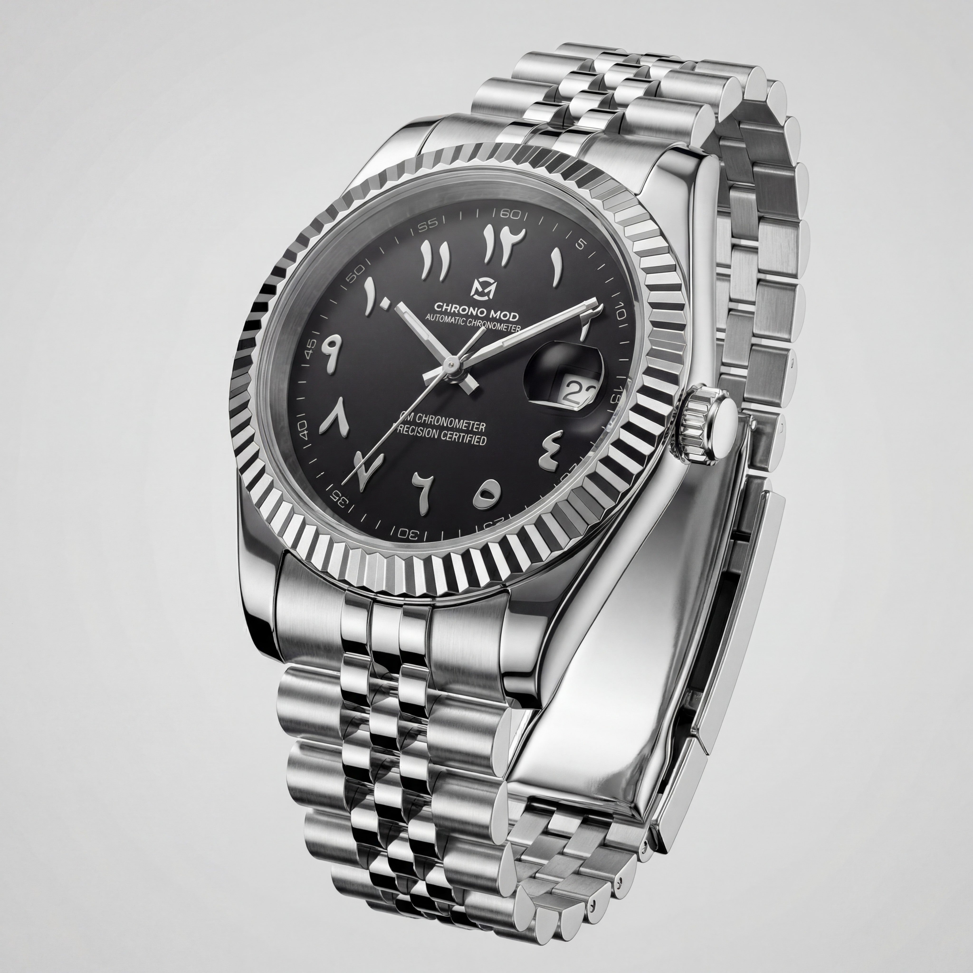 Classic Date – Black Arabic Dial Professional Chrono Mod