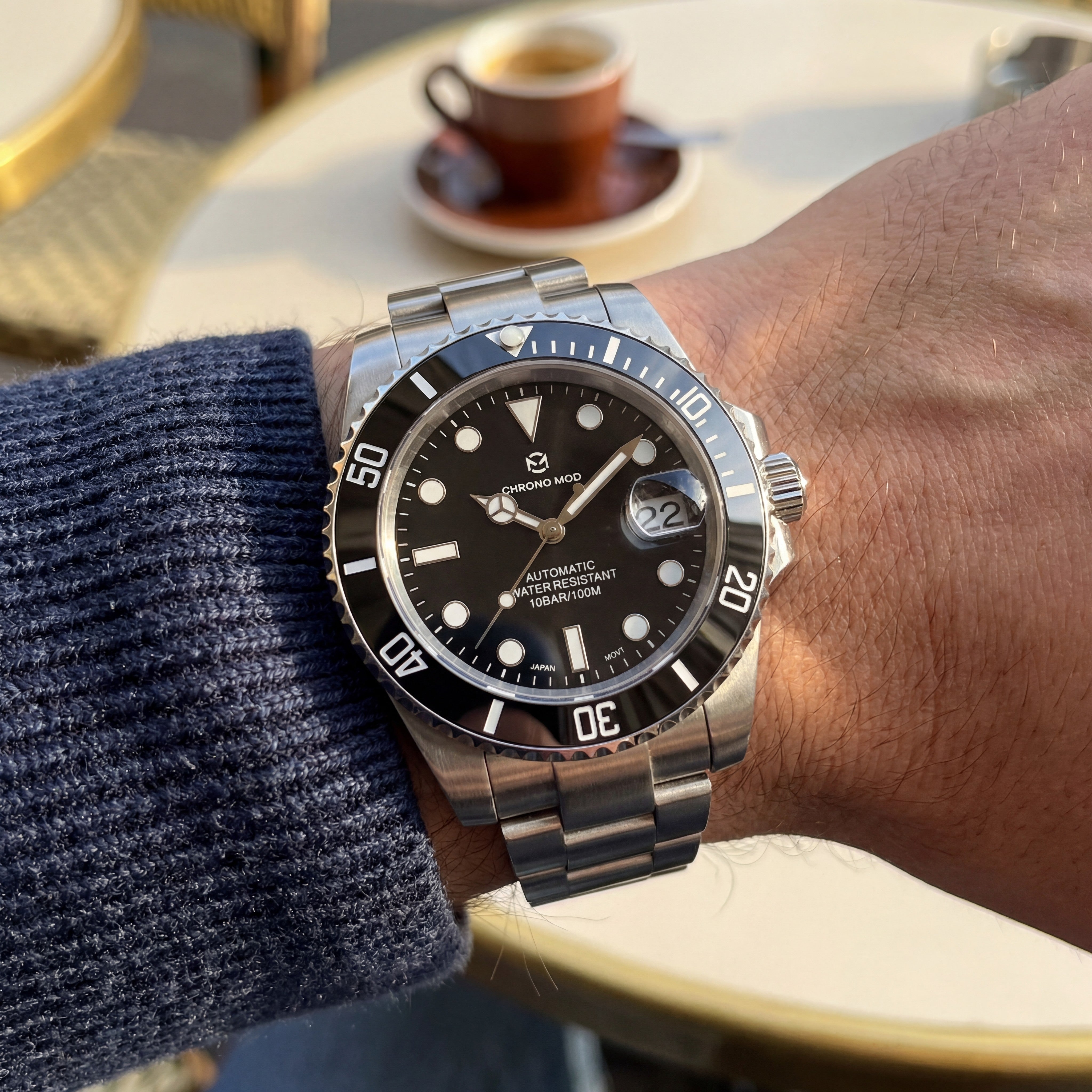 DeptMaster – Black Diver Chrono Mod