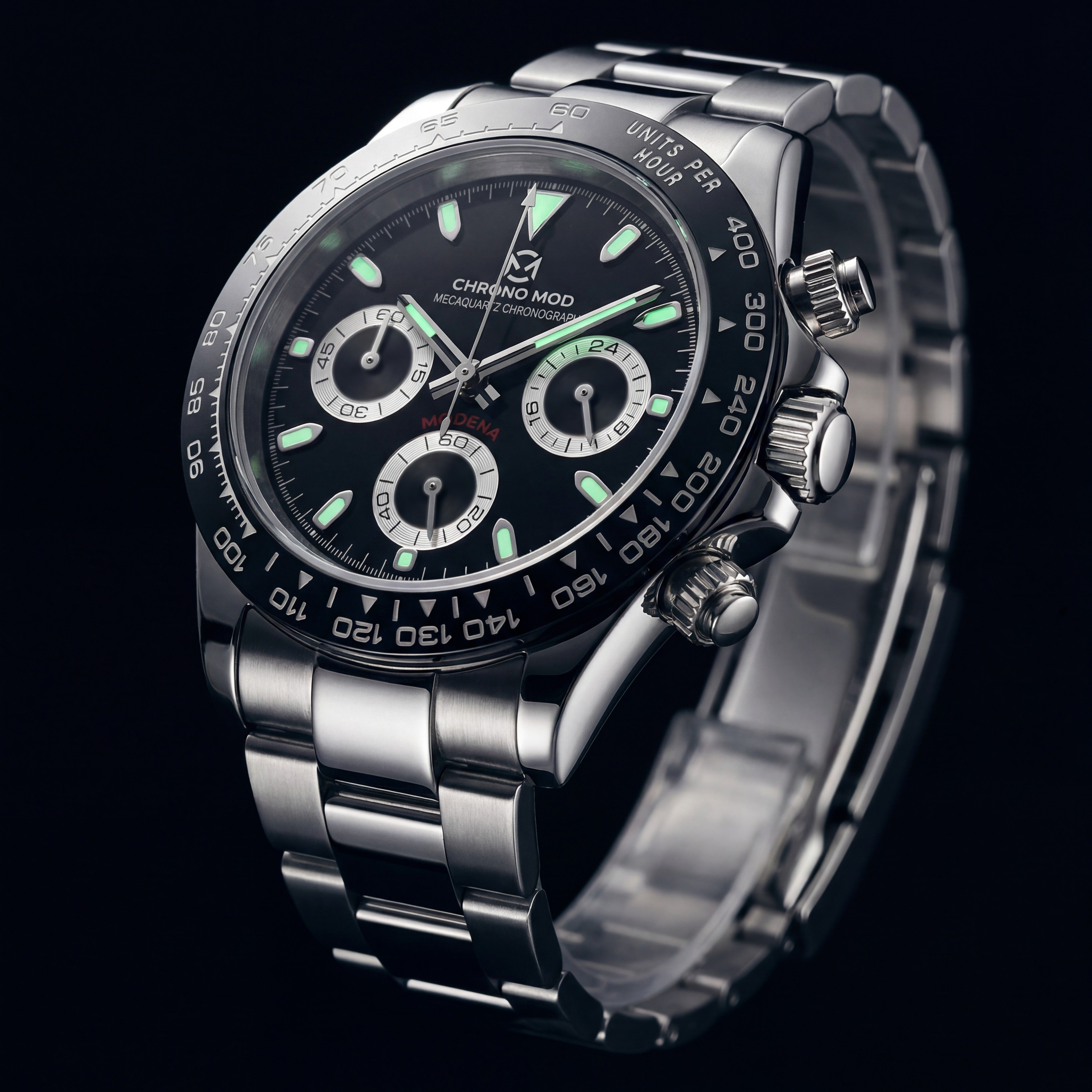 Modena – Black Chronograph Chrono Mod
